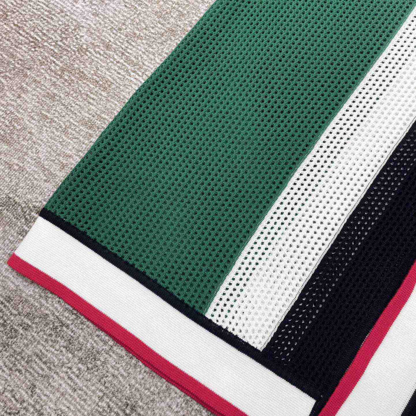 Casablanca Striped Mesh Shirt 'Green/White Stripe' D0049 - DesignerGu