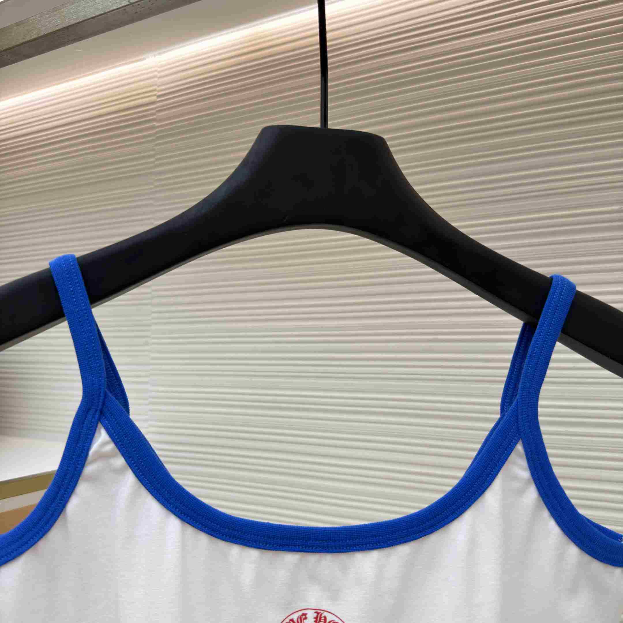 Chrome Hearts Roller Skates White&Blue Horseshoe Tank Top - DesignerGu