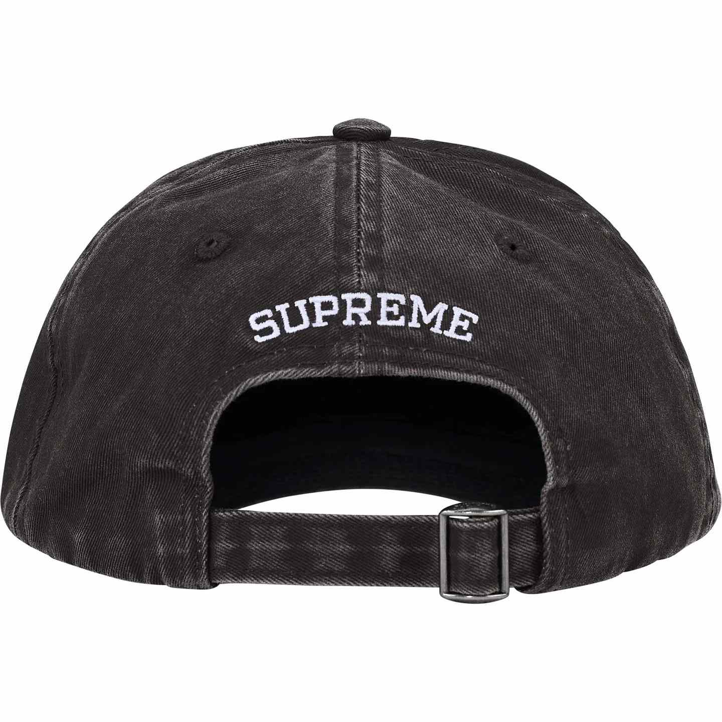 Supreme Pigment Coated S Logo 6-Panel 'Black' - DesignerGu