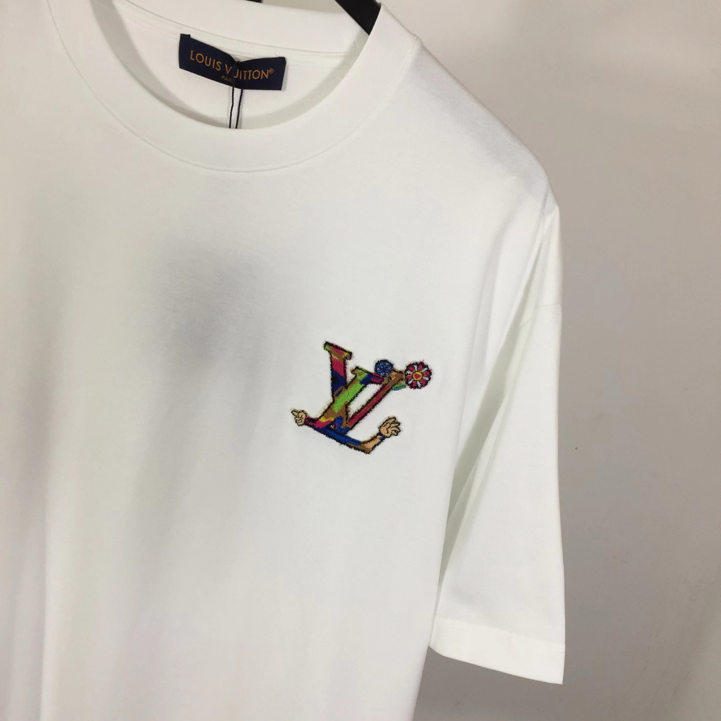 Louis Vuitton Logo Cotton T-Shirt  - DesignerGu
