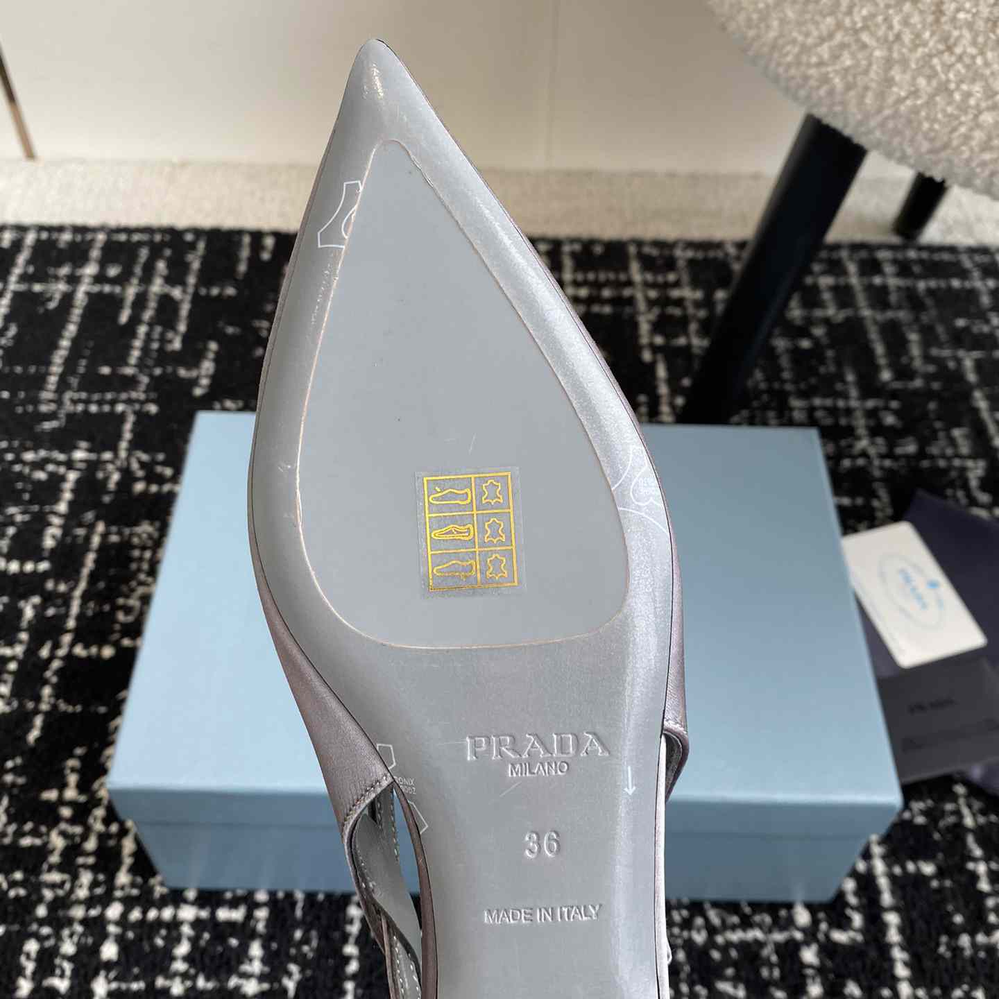 Prada Satin Crystal Embellishments Ballet Flats - DesignerGu