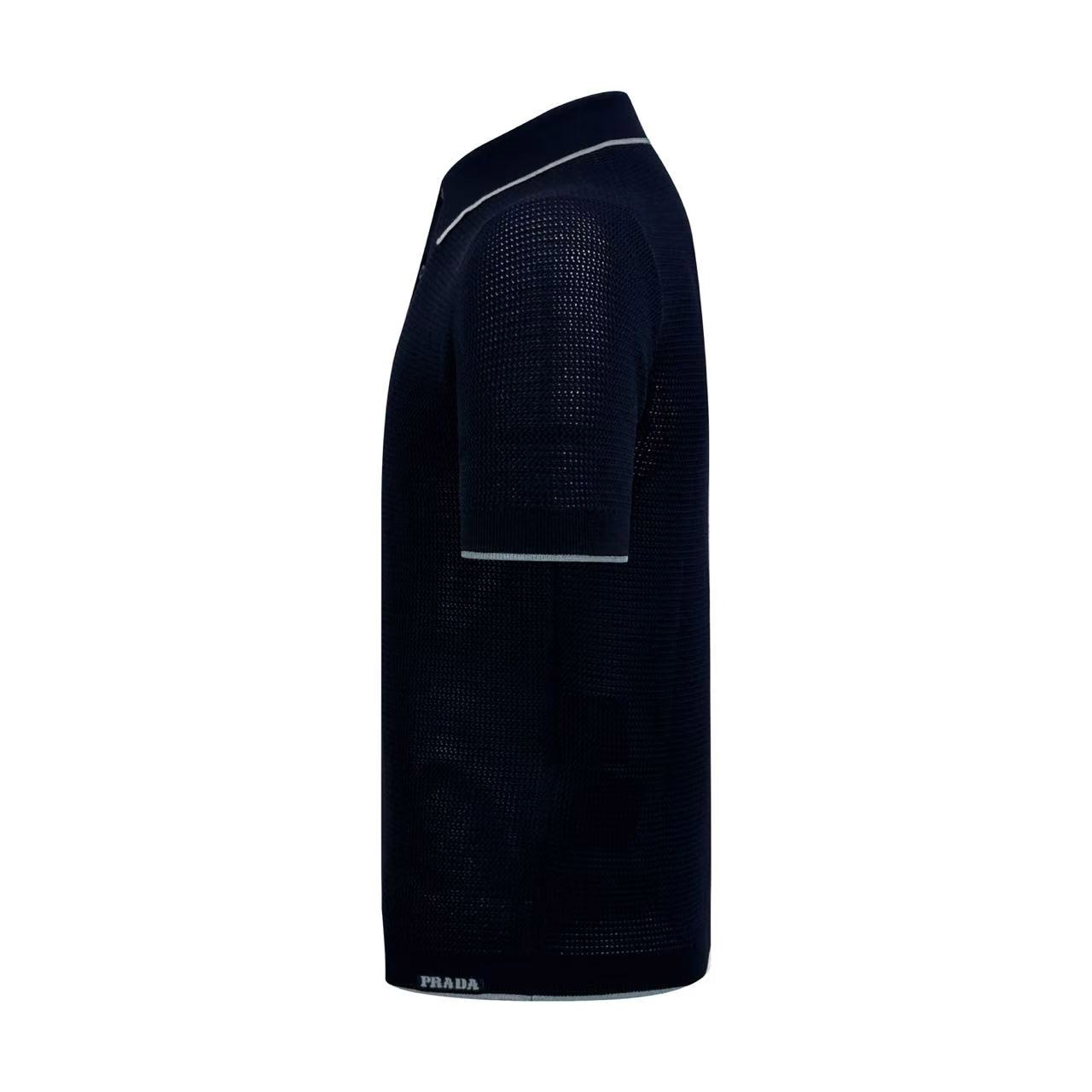 Prada Silk And Cotton Polo Shirt - DesignerGu