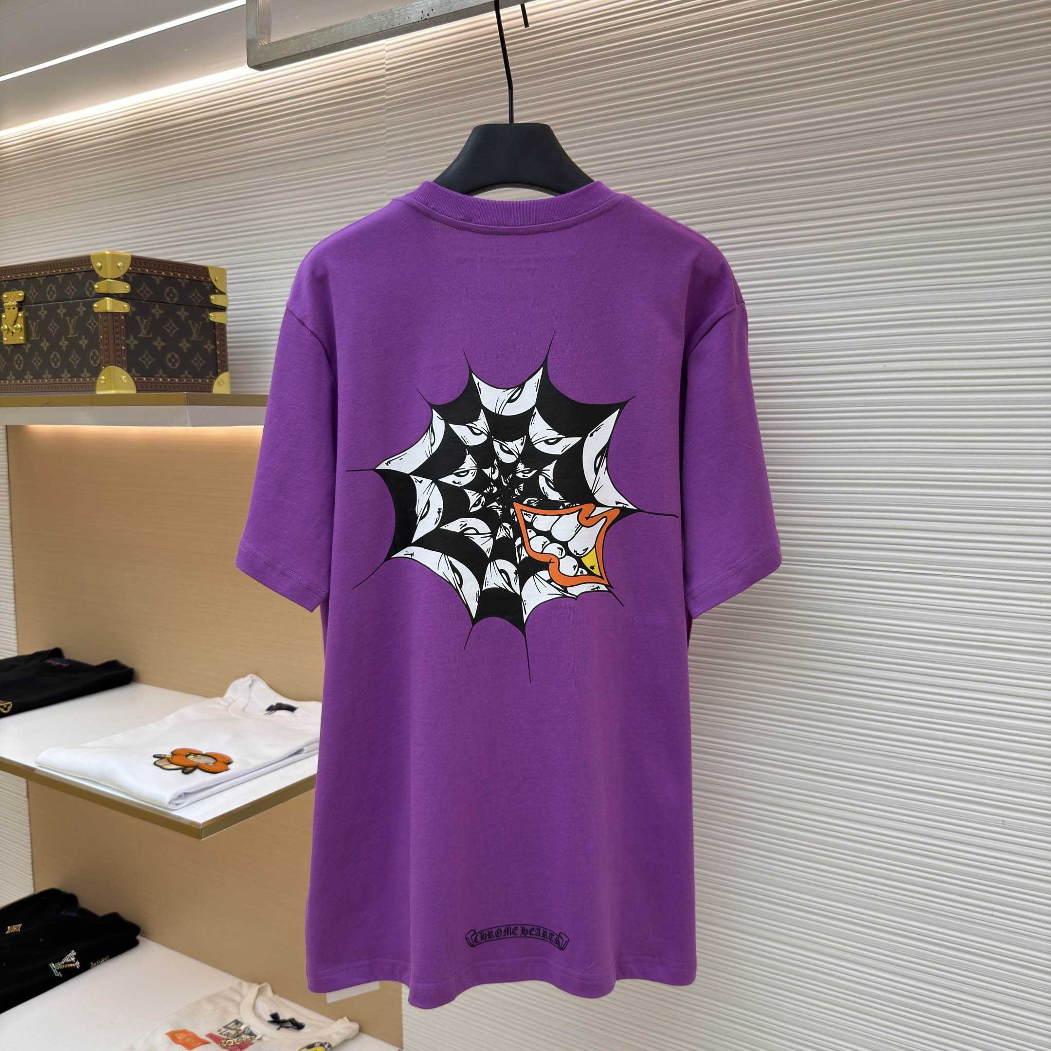 Chrome Hearts x Matty Boy Spider Web T-Shirt 'Purple' - DesignerGu