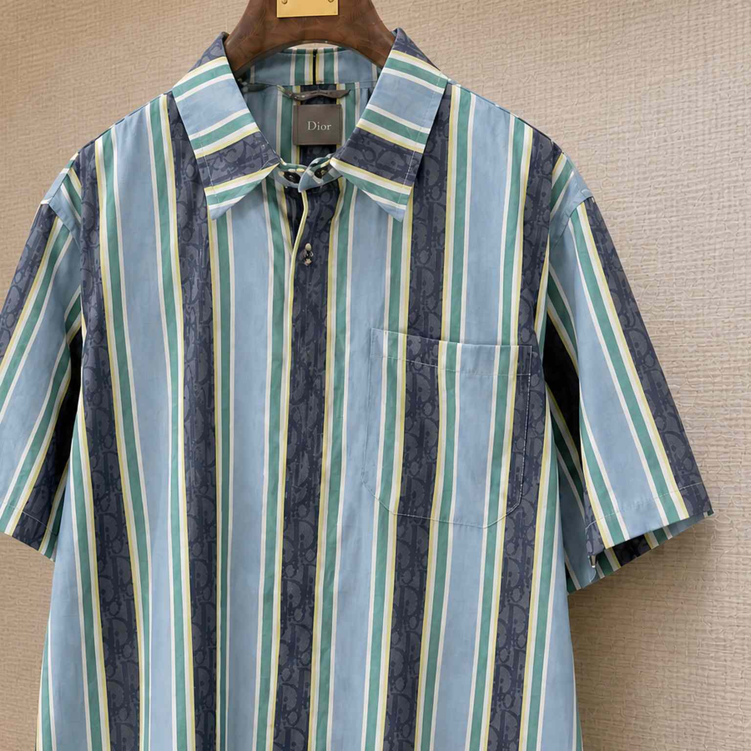 Dior Dioriviera Dior Oblique Sun Stripes Short-Sleeved Shirt - DesignerGu