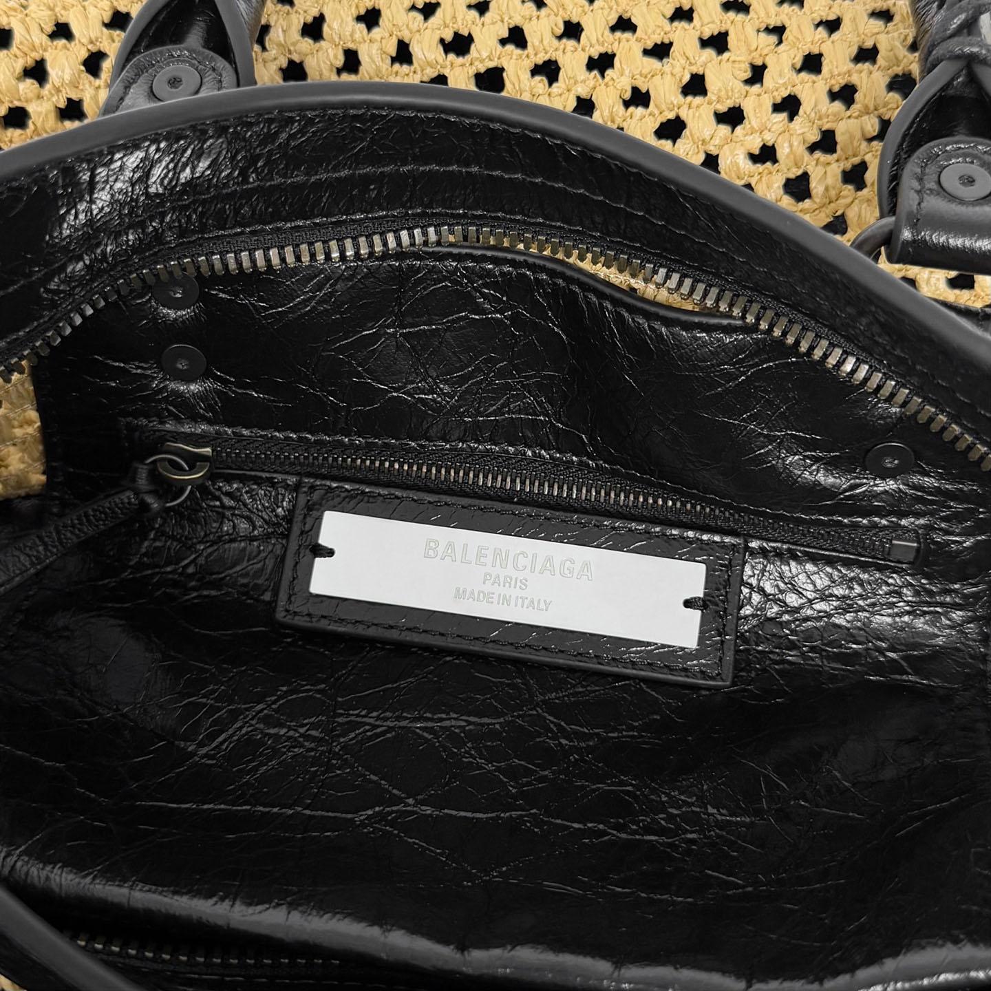 Balenciaga  Le City Bag Small In Natural/Black - DesignerGu