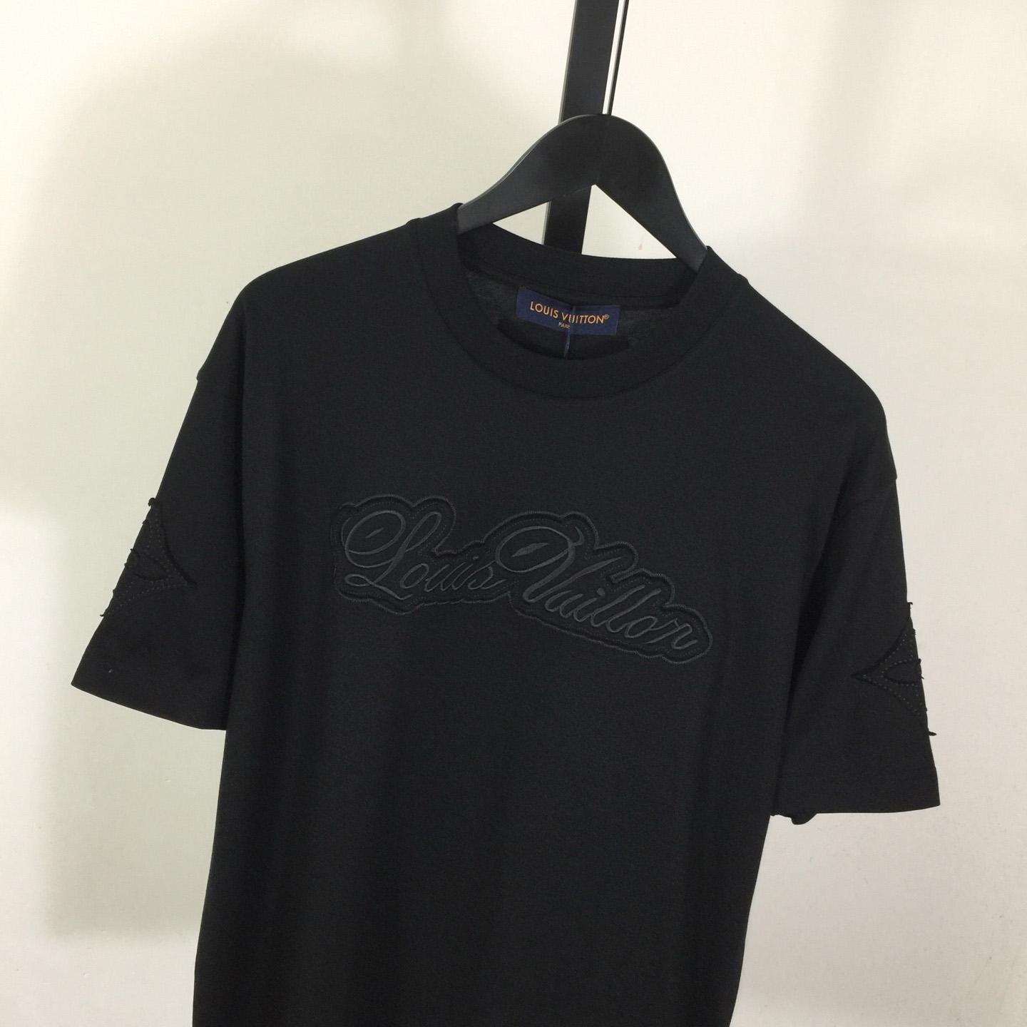 Louis Vuitton Logo Cotton T-Shirt  - DesignerGu