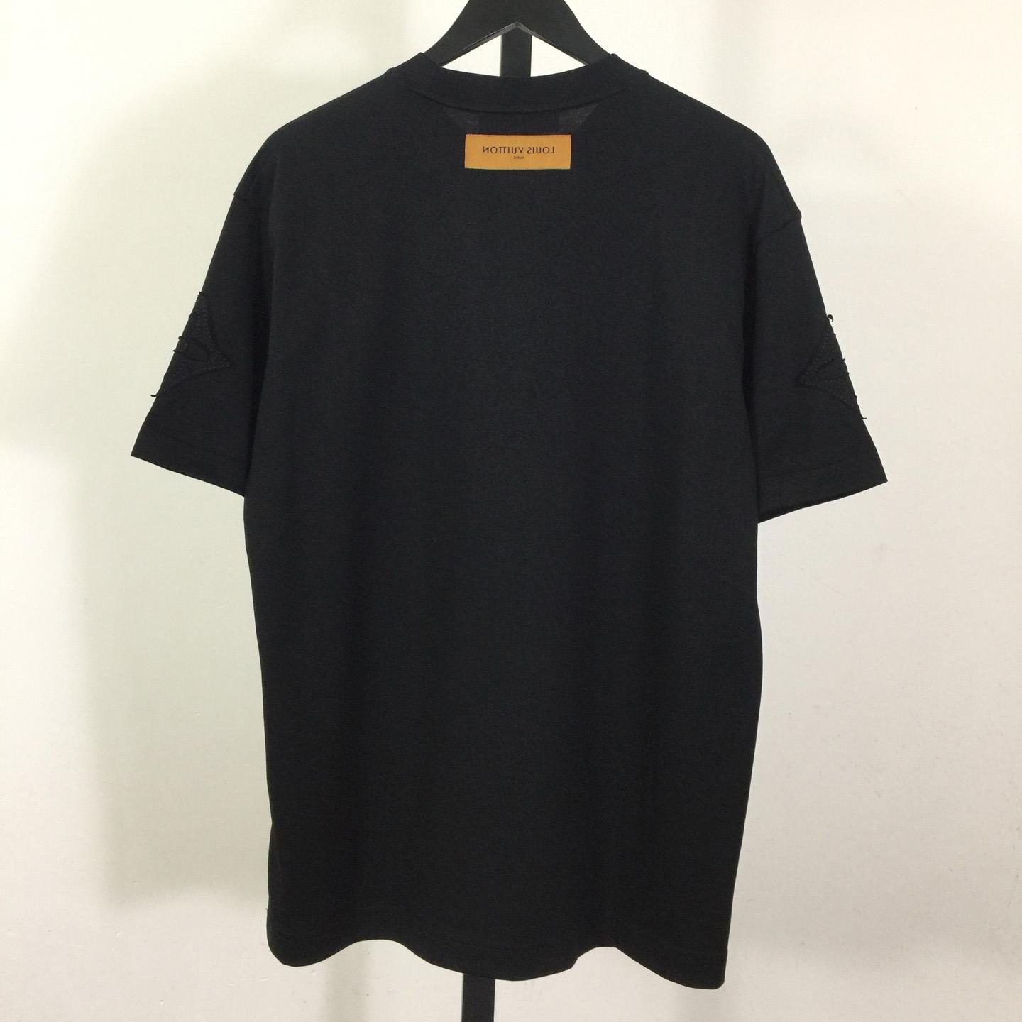 Louis Vuitton Logo Cotton T-Shirt  - DesignerGu
