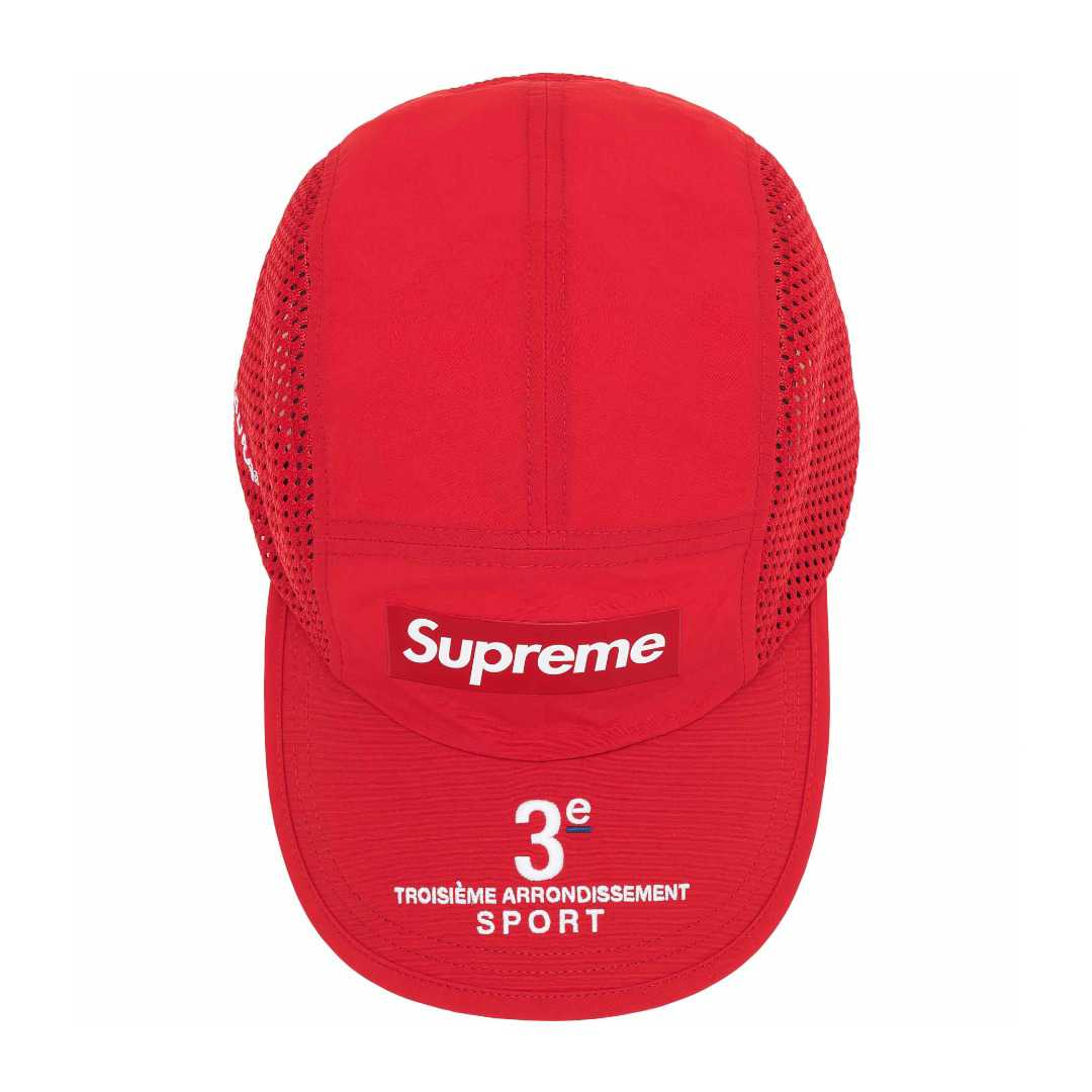 Supreme Mesh Side Panel Camp Cap 'Red' - DesignerGu