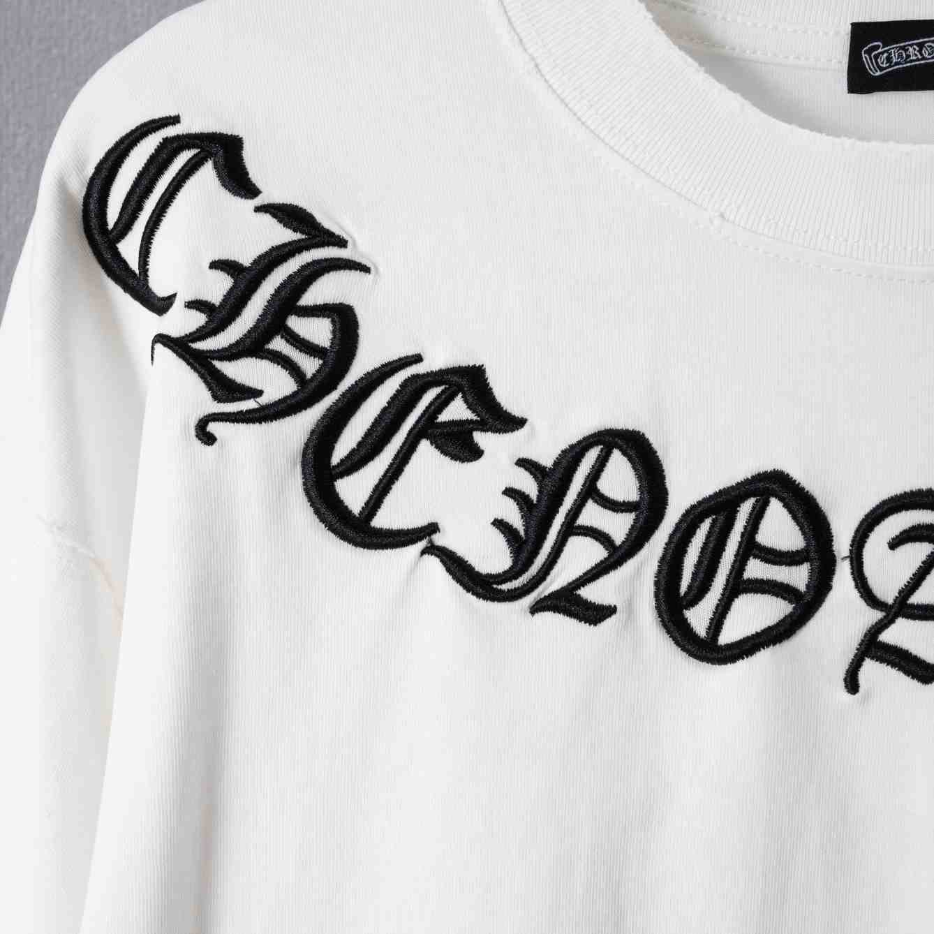 Chrome Hearts Embroidered Round Neck Short Sleeve Shirt 'White' - DesignerGu
