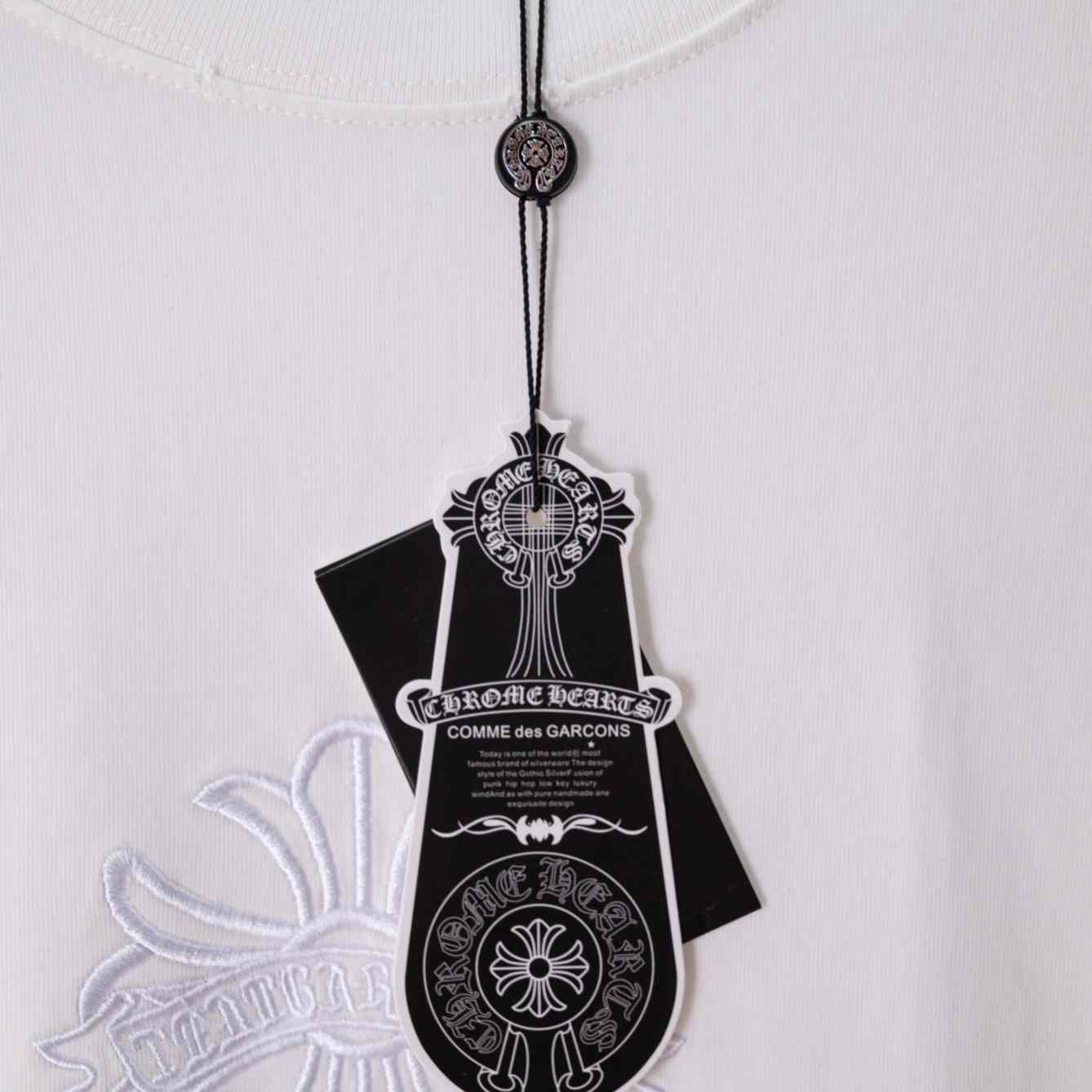 Chrome Hearts Colorful  Cross Embroidery T-Shirt 'White' - DesignerGu