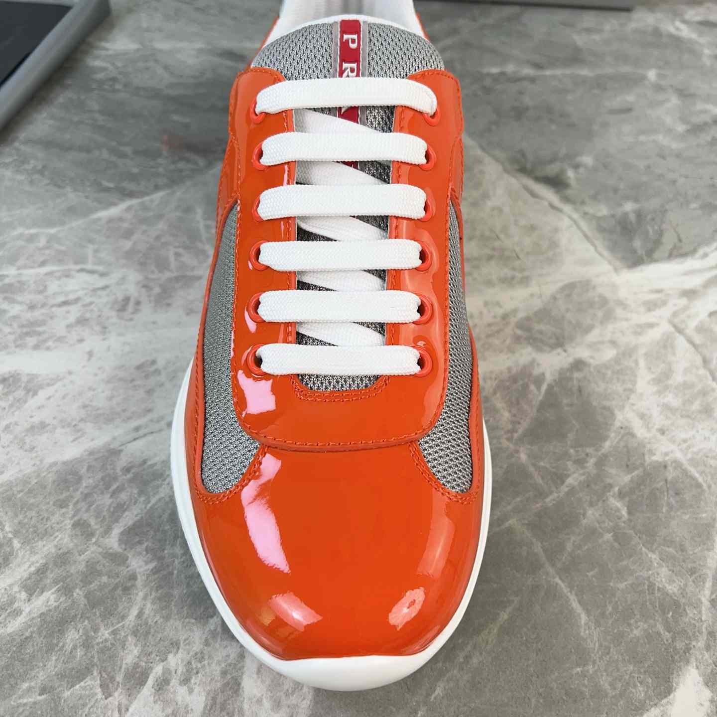 Prada Patent Leather And Technical Fabric Prada America's Cup Sneakers(upon uk size) - DesignerGu