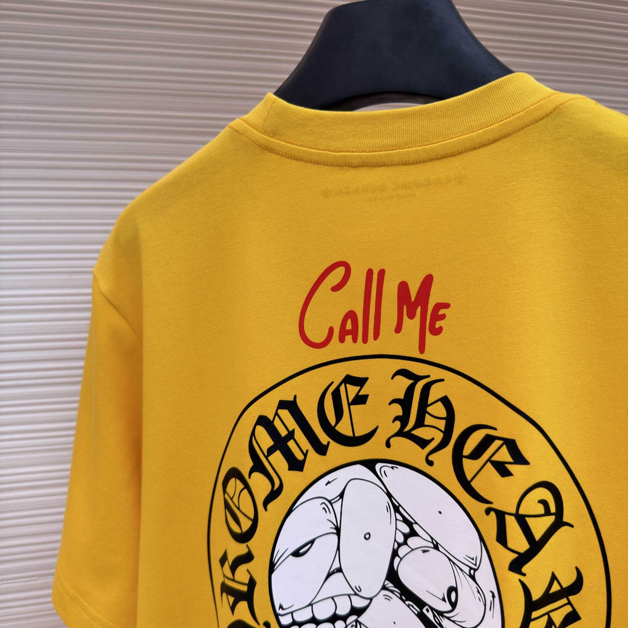 Chrome Hearts Matty Boy Call Me Yellow Short Sleeve Tee - DesignerGu