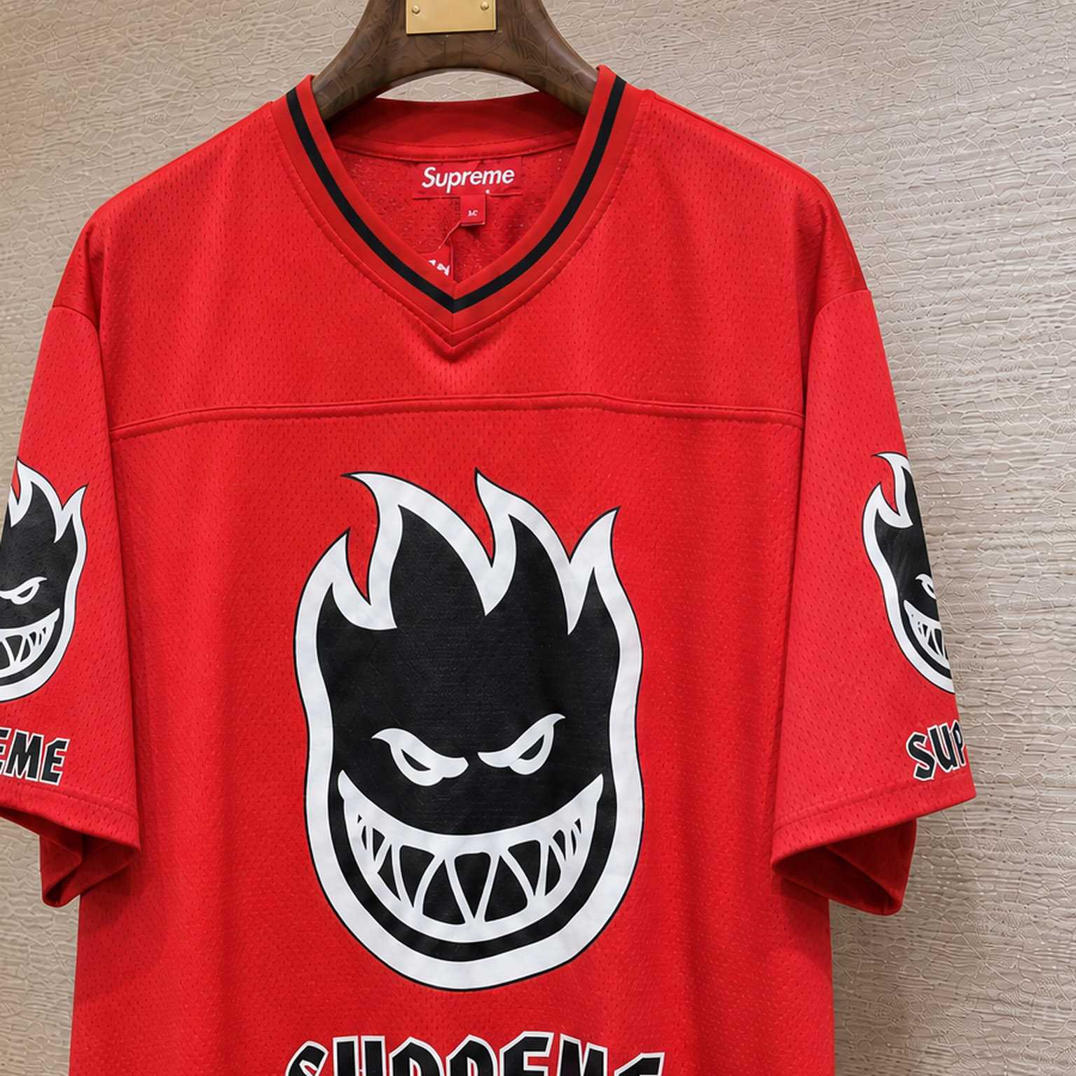 Supreme x Spitfire Jersey 'Red' - DesignerGu