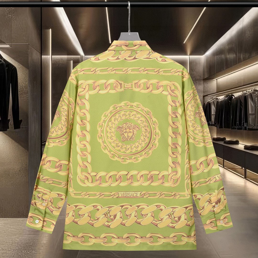Versace Medusa Chains-Print Shirt - DesignerGu
