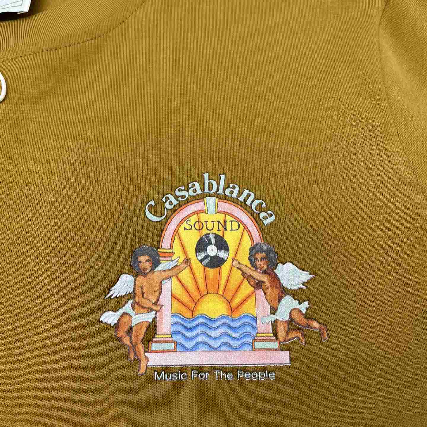 Casablanca Brown 'Studio De Musique' T-Shirt CA5091 - DesignerGu