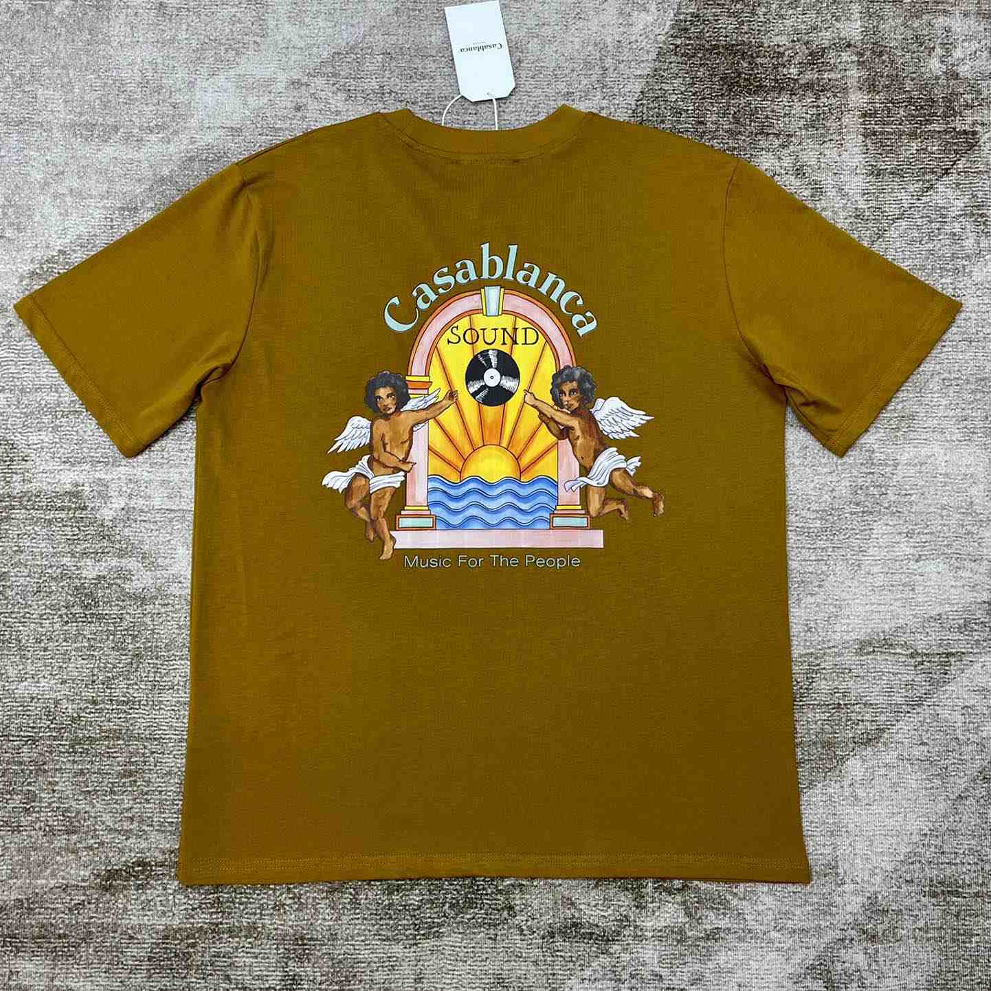 Casablanca Brown 'Studio De Musique' T-Shirt CA5091 - DesignerGu