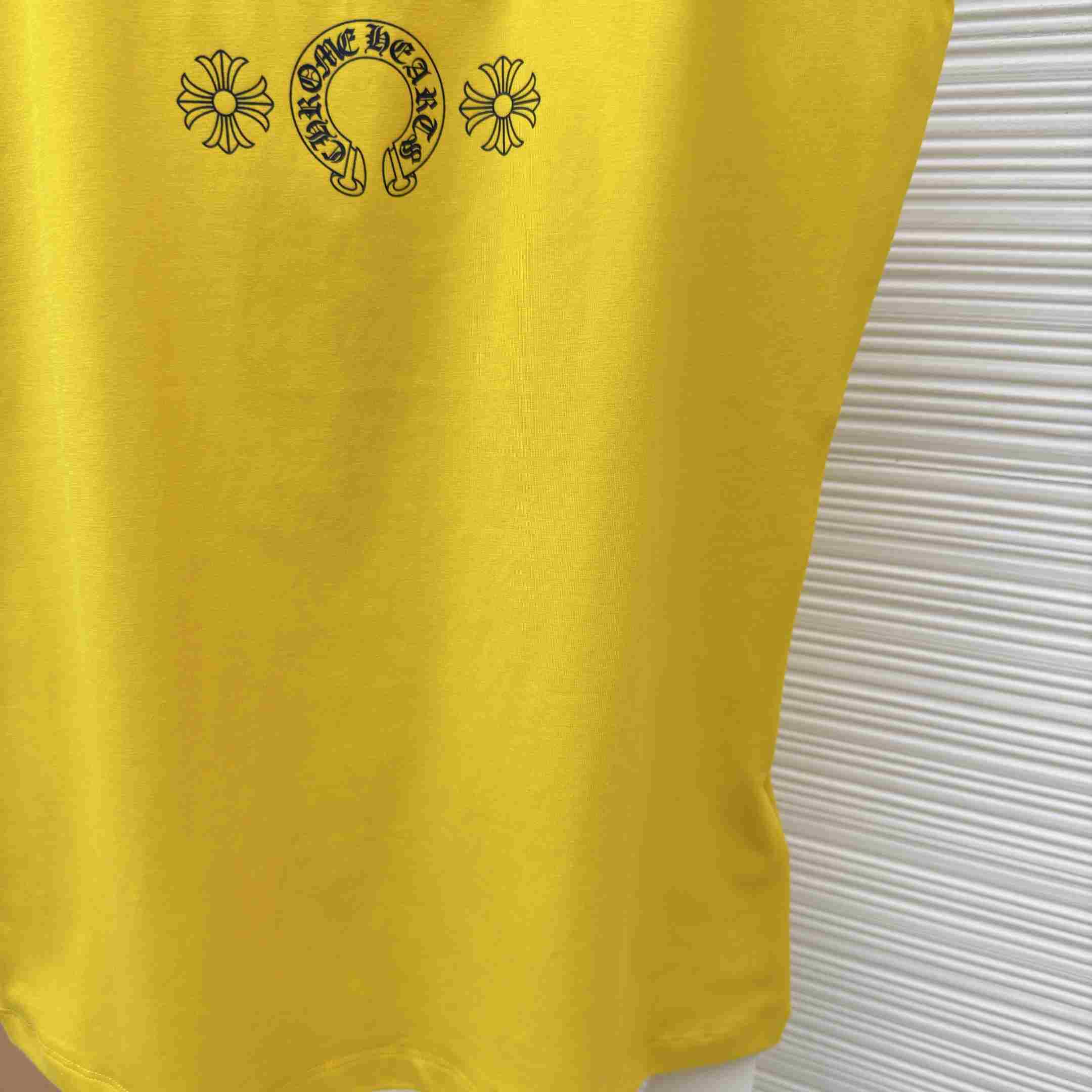 Chrome Hearts Roller Skates Yellow&Black Horseshoe Tank Top - DesignerGu