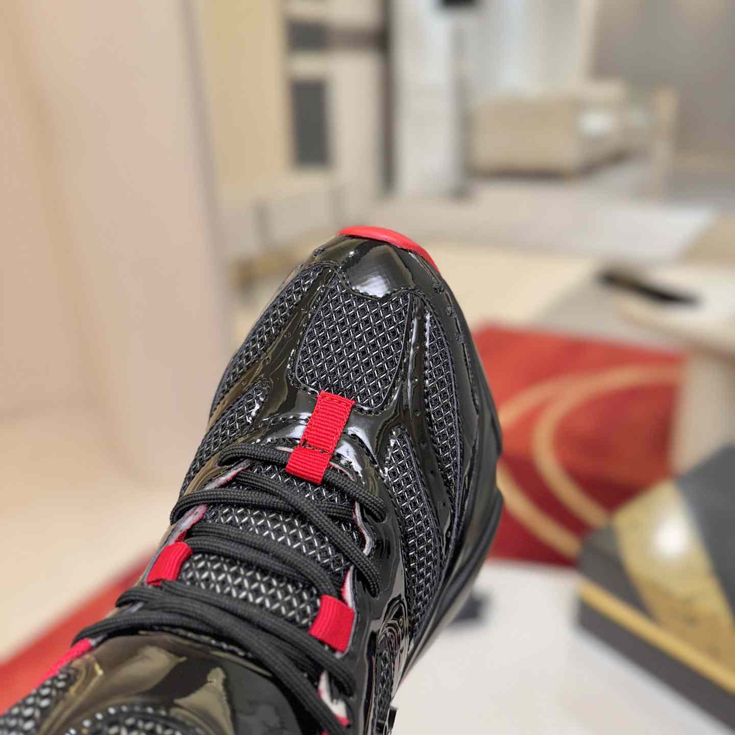 Christian Louboutin So Flo Patent Leather Sneakers - DesignerGu