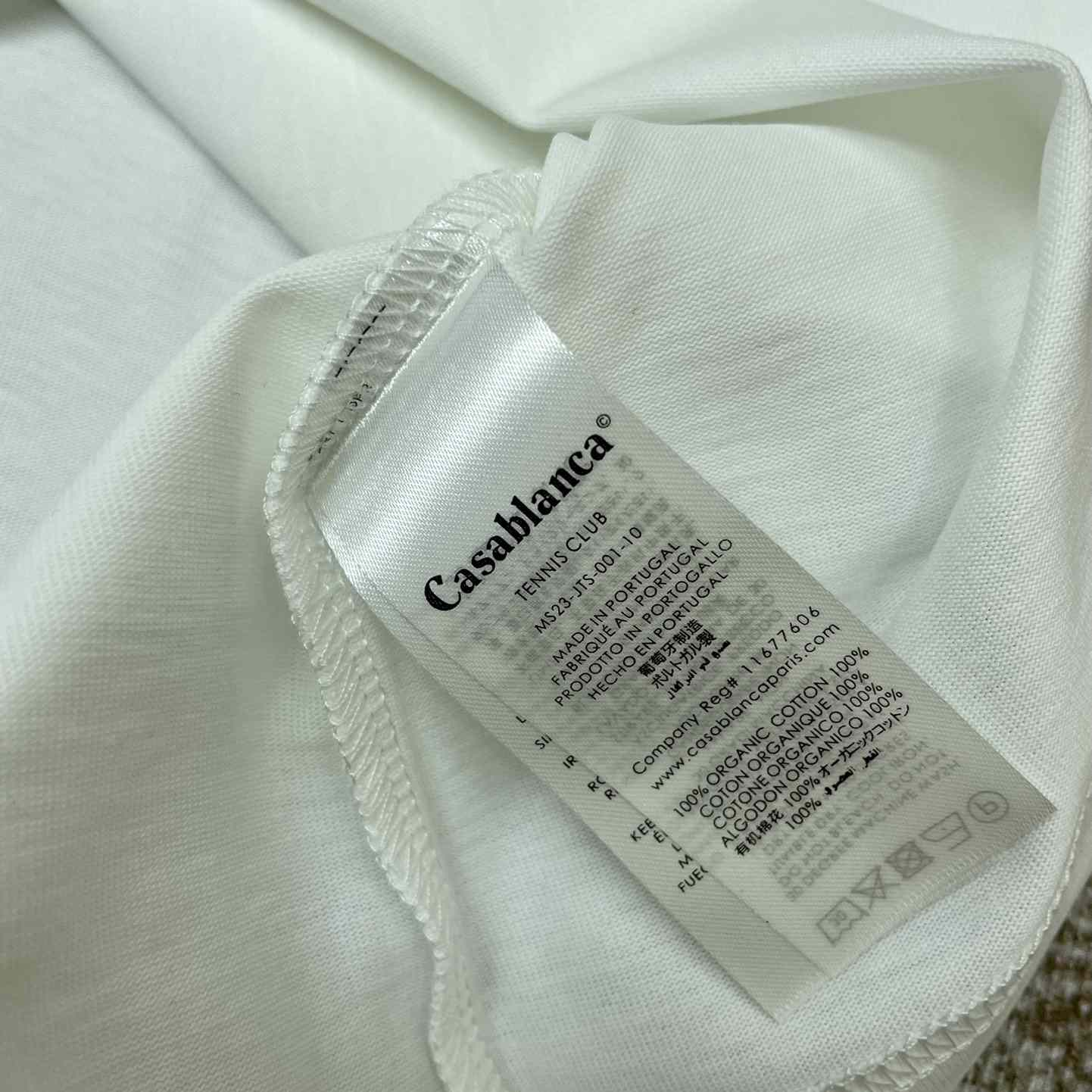 Casablanca White Championship Short Sleeve T‑Shirt CA5076 - DesignerGu