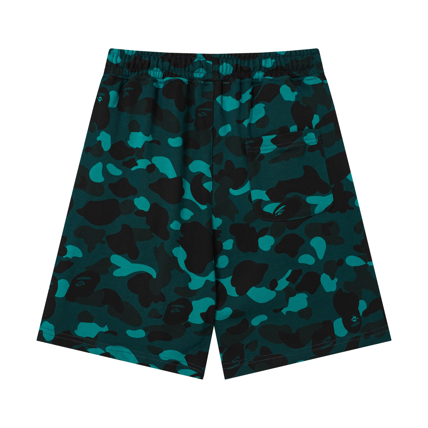 Bape Color Camo Metal Ape Head Relaxed Fit Sweat Shorts  - DesignerGu