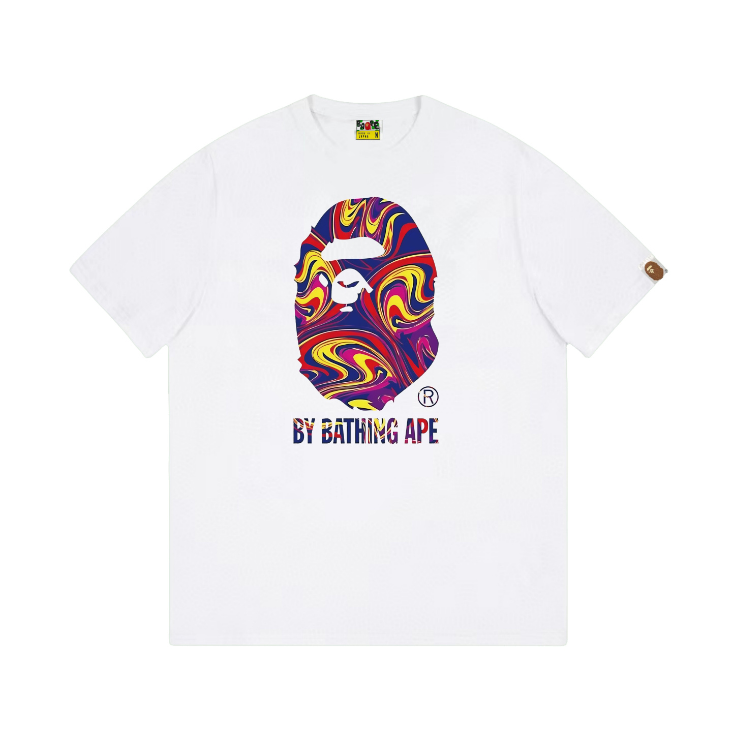 Bape Marbling By Bathing Ape Tee 'White' - DesignerGu