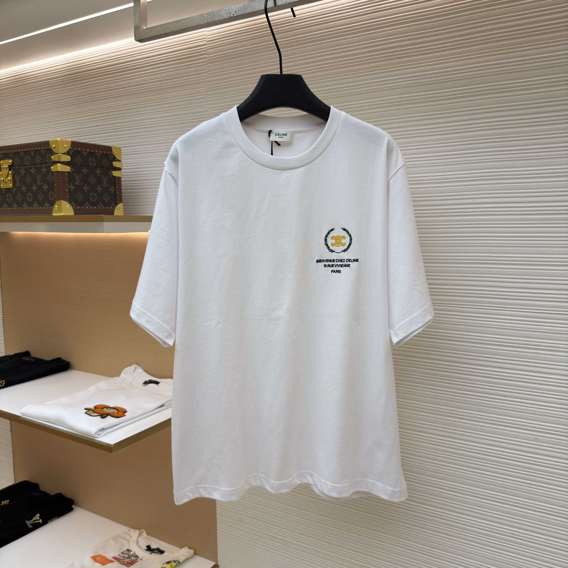 Celine T-shirt IN Cotton Jersey - DesignerGu