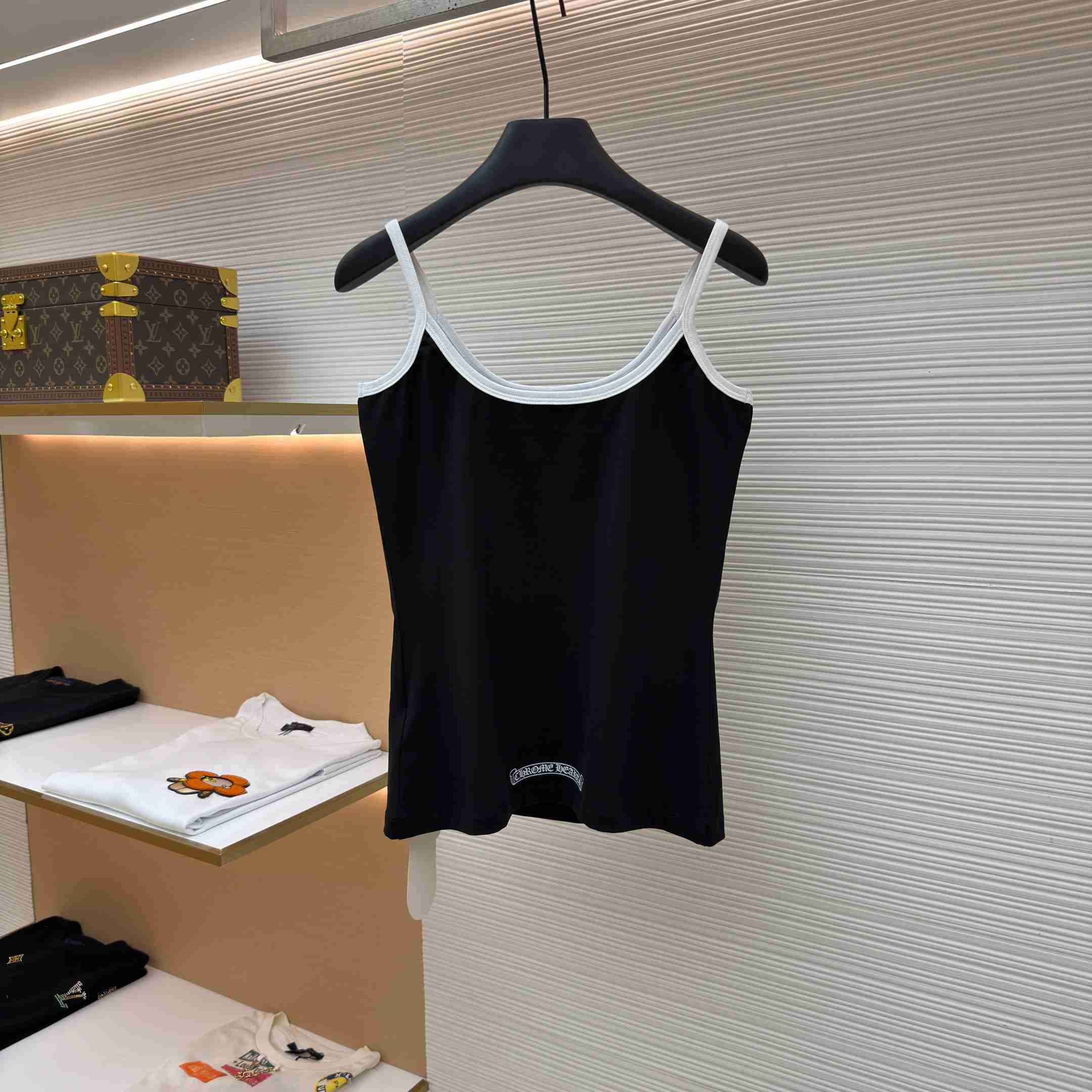 Chrome Hearts Roller Skates Black Horseshoe Tank Top - DesignerGu