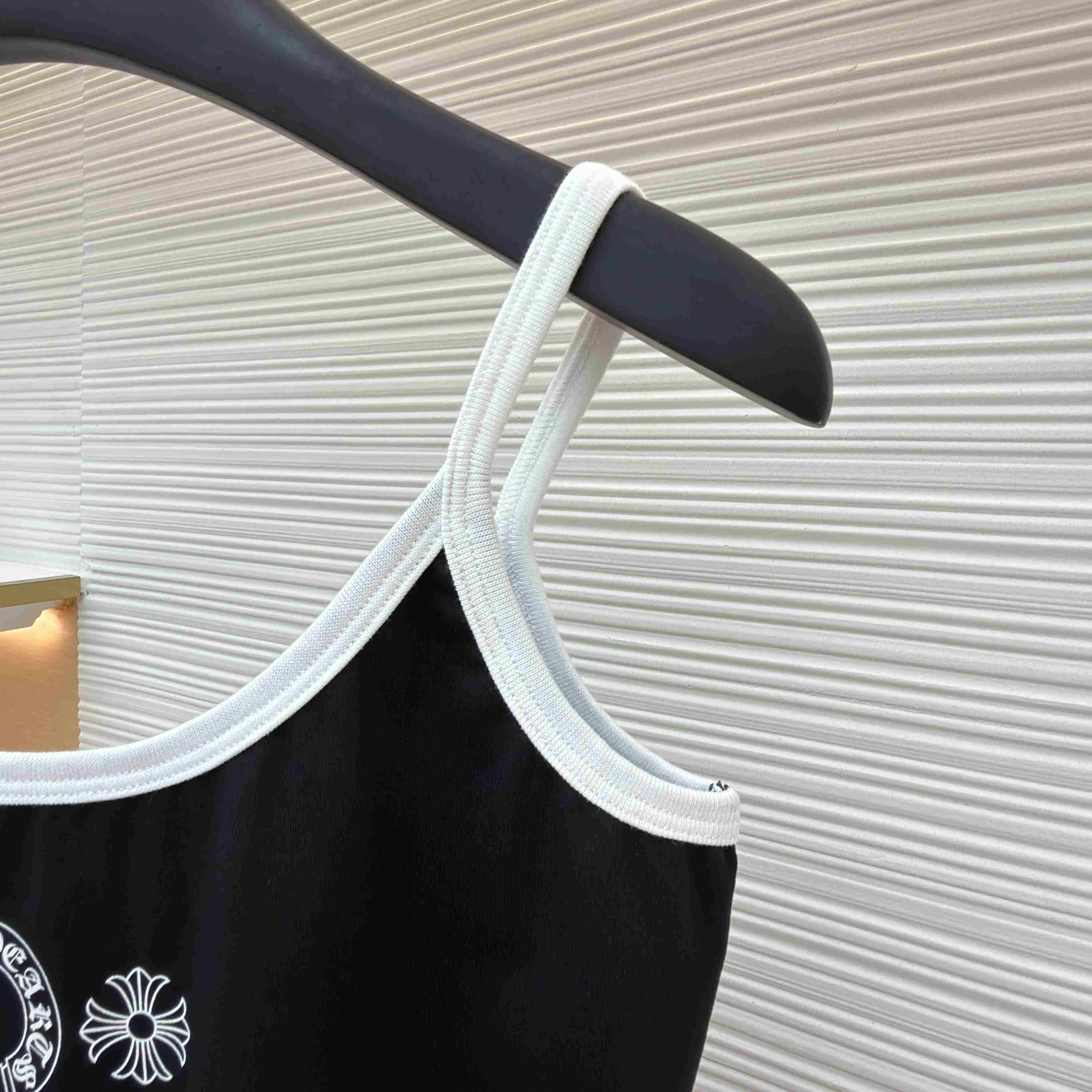 Chrome Hearts Roller Skates Black Horseshoe Tank Top - DesignerGu