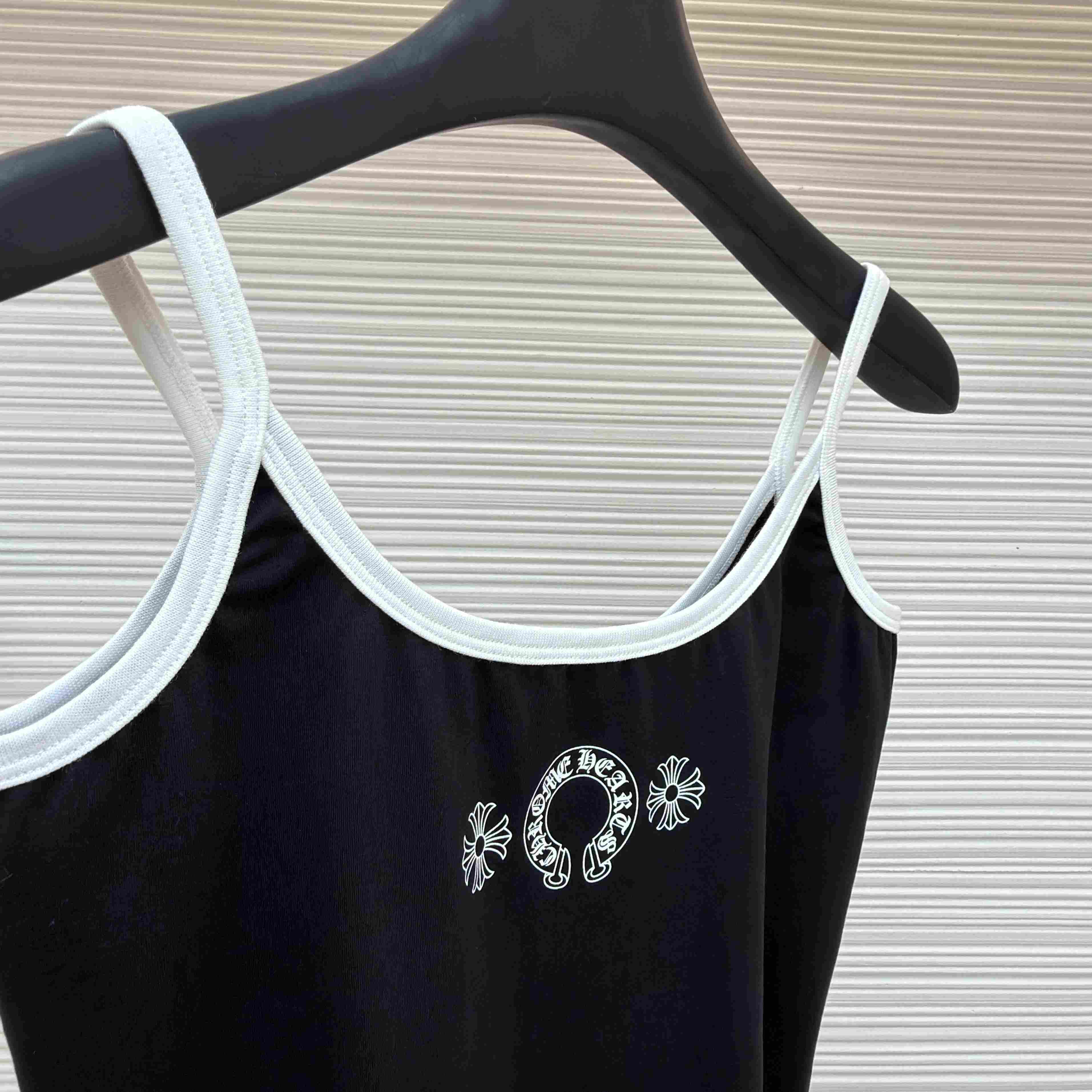 Chrome Hearts Roller Skates Black Horseshoe Tank Top - DesignerGu