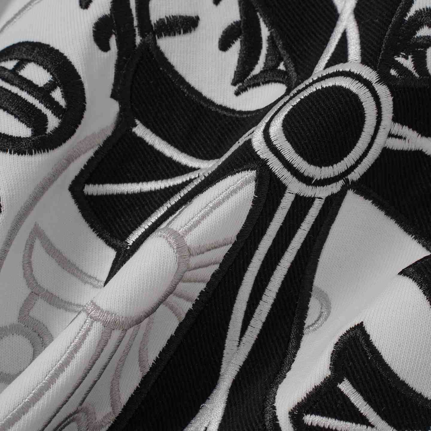 Chrome Hearts Cotton Cross Stitch T-Shirt 'White' - DesignerGu