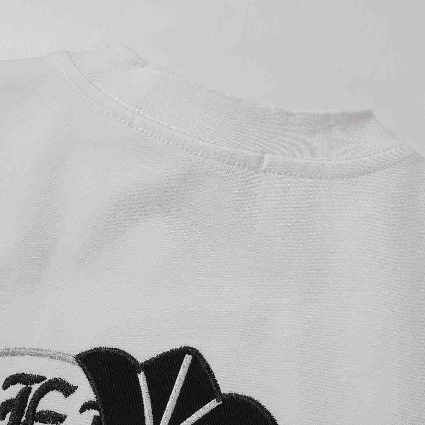 Chrome Hearts Cotton Cross Stitch T-Shirt 'White' - DesignerGu