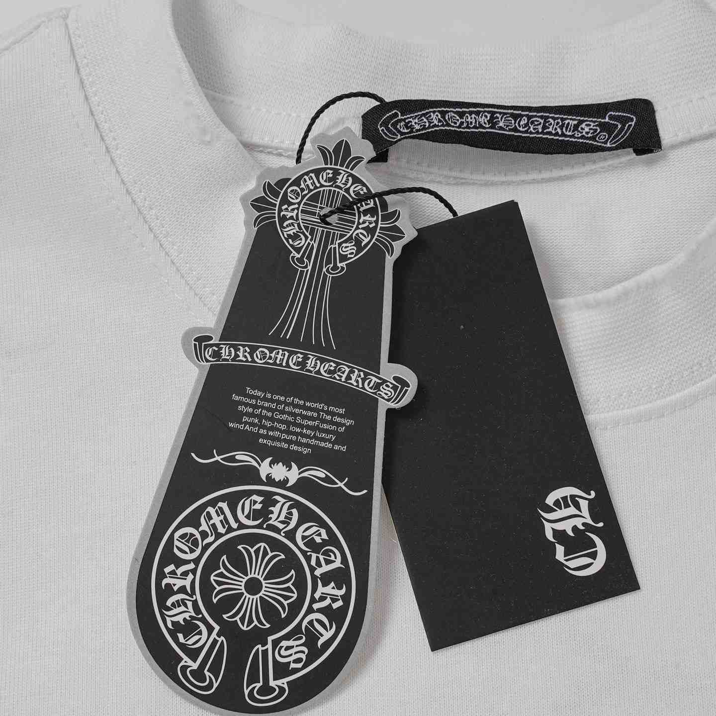 Chrome Hearts Cotton Cross Stitch T-Shirt 'White' - DesignerGu