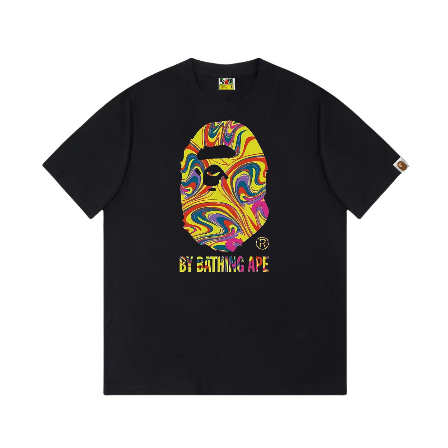 Bape Marbling By Bathing Ape Tee 'Black' - DesignerGu