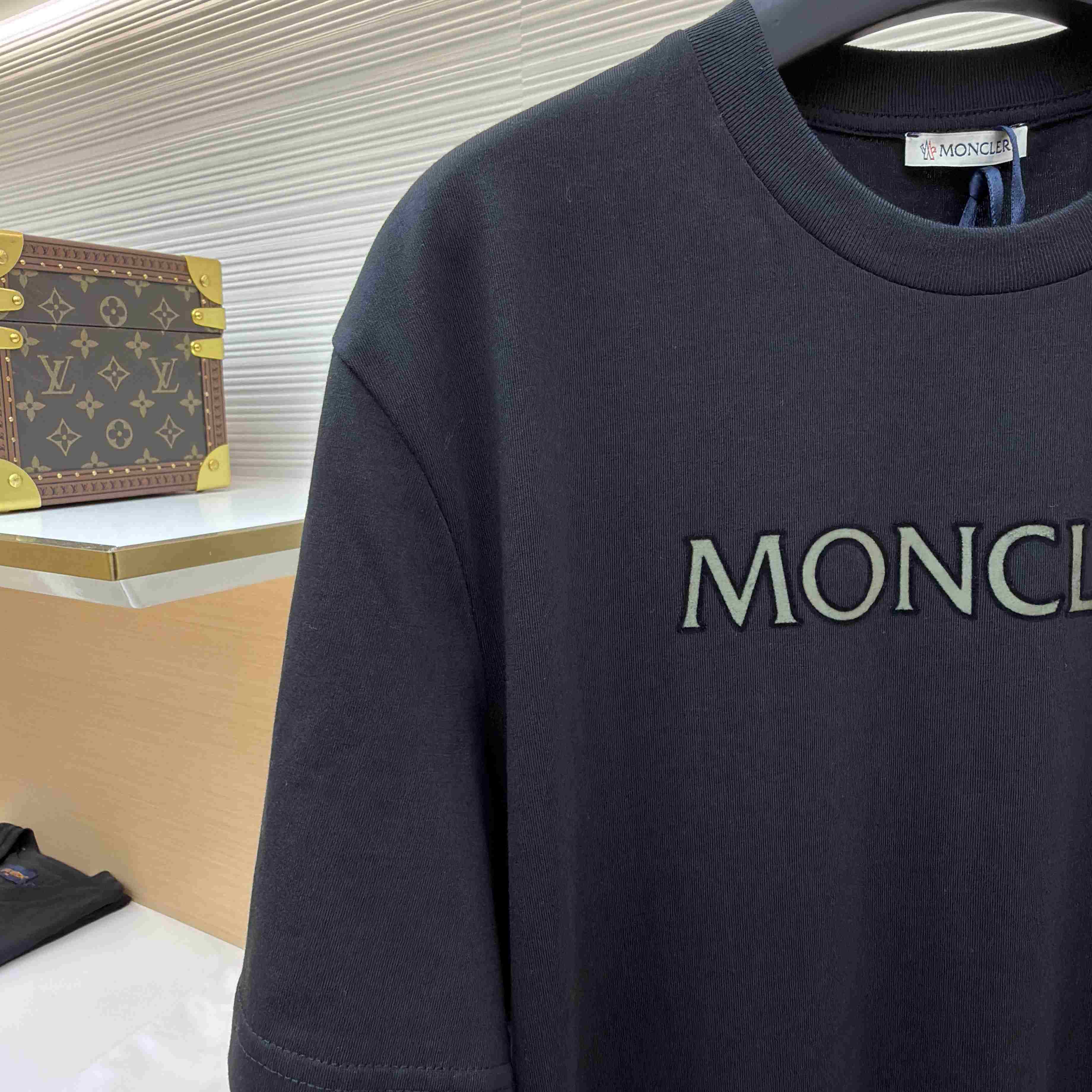 Moncler Logo Print Cotton T-Shirt - DesignerGu