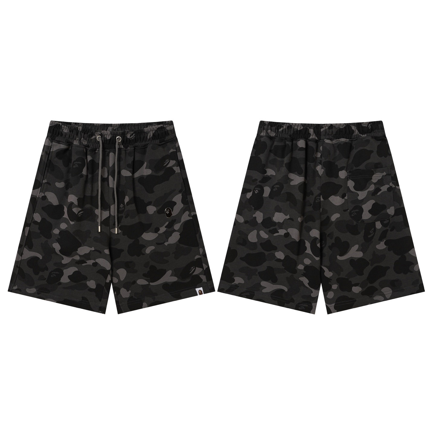Bape Color Camo Metal Ape Head Relaxed Fit Sweat Shorts  - DesignerGu
