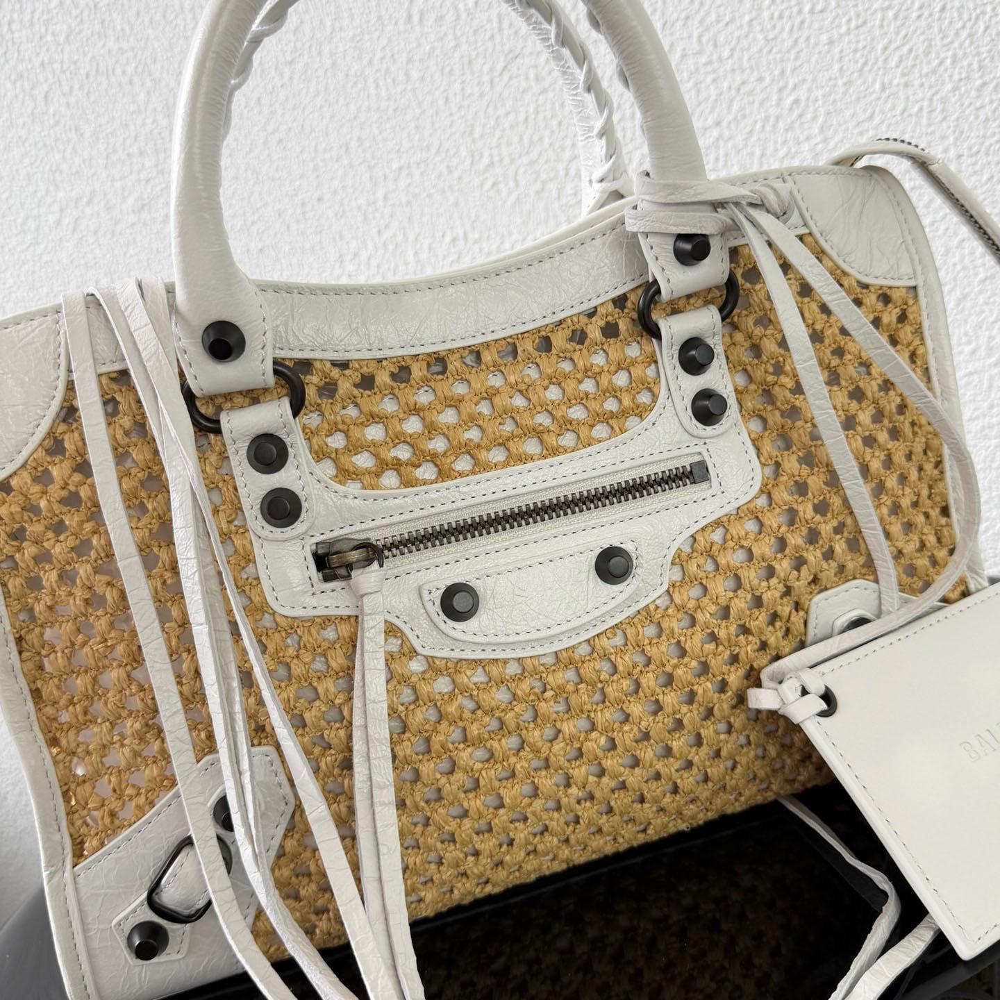 Balenciaga  Le City Bag Small In Natural/White - DesignerGu