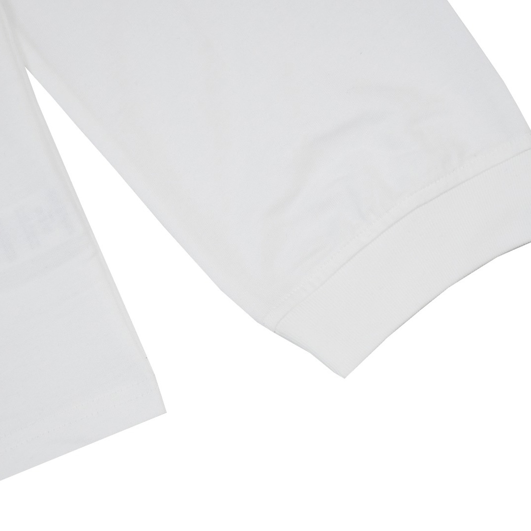Supreme Collar Logo Long-Sleeve Top 'White' - DesignerGu