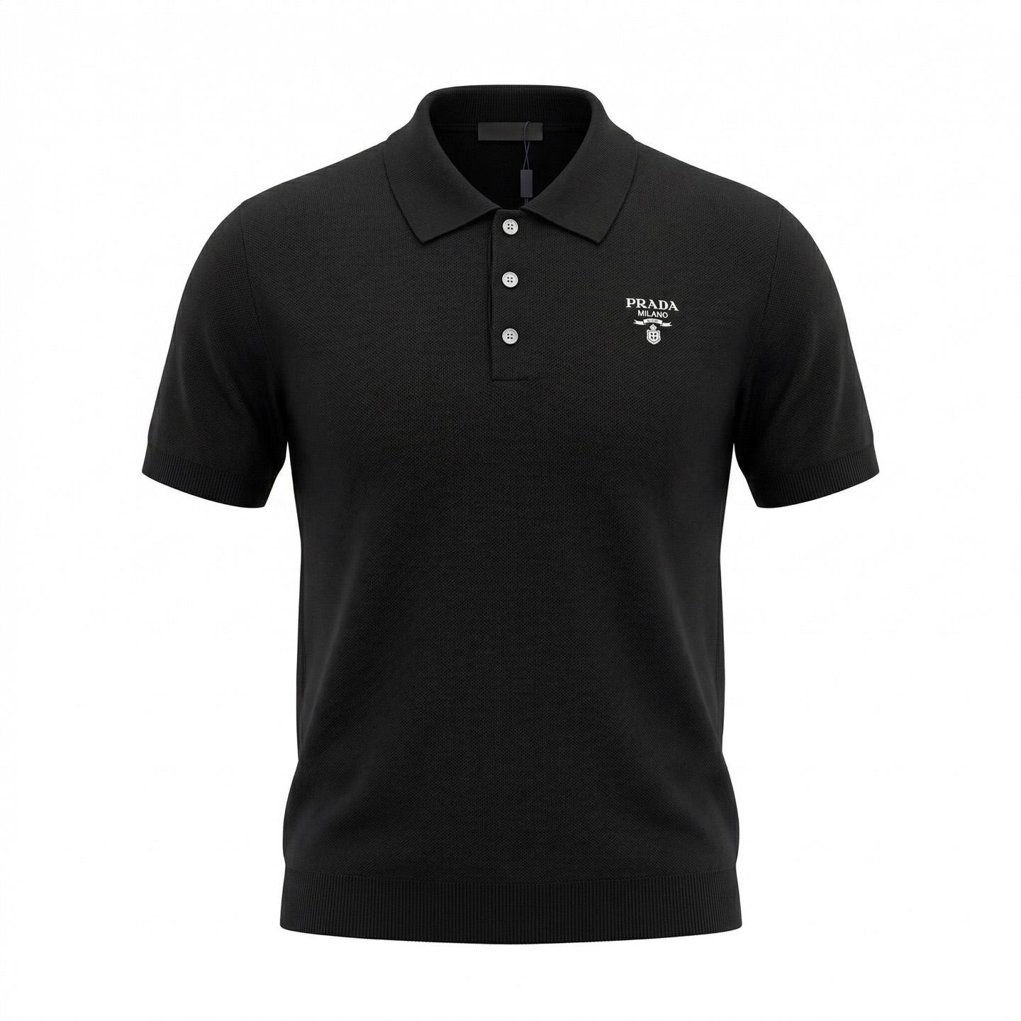 Prada Superfine Wool Polo Shirt - DesignerGu