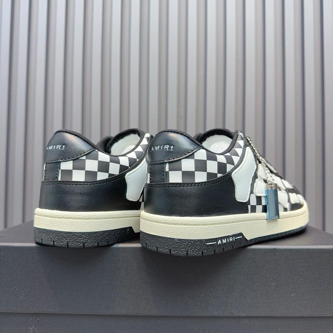 Amiri Wmns Skel Top Low 'Checkered - Black White' - DesignerGu
