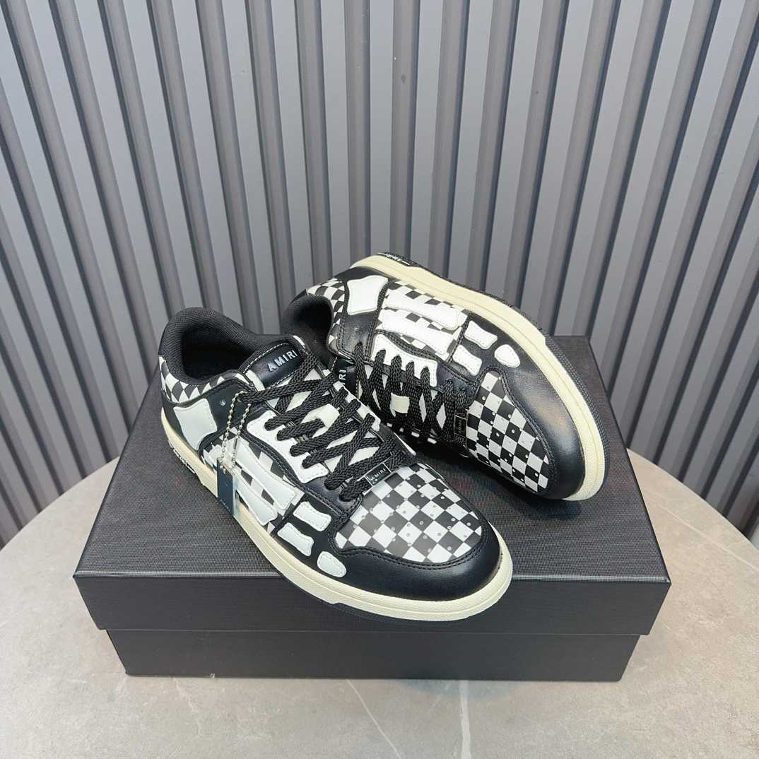 Amiri Wmns Skel Top Low 'Checkered - Black White' - DesignerGu