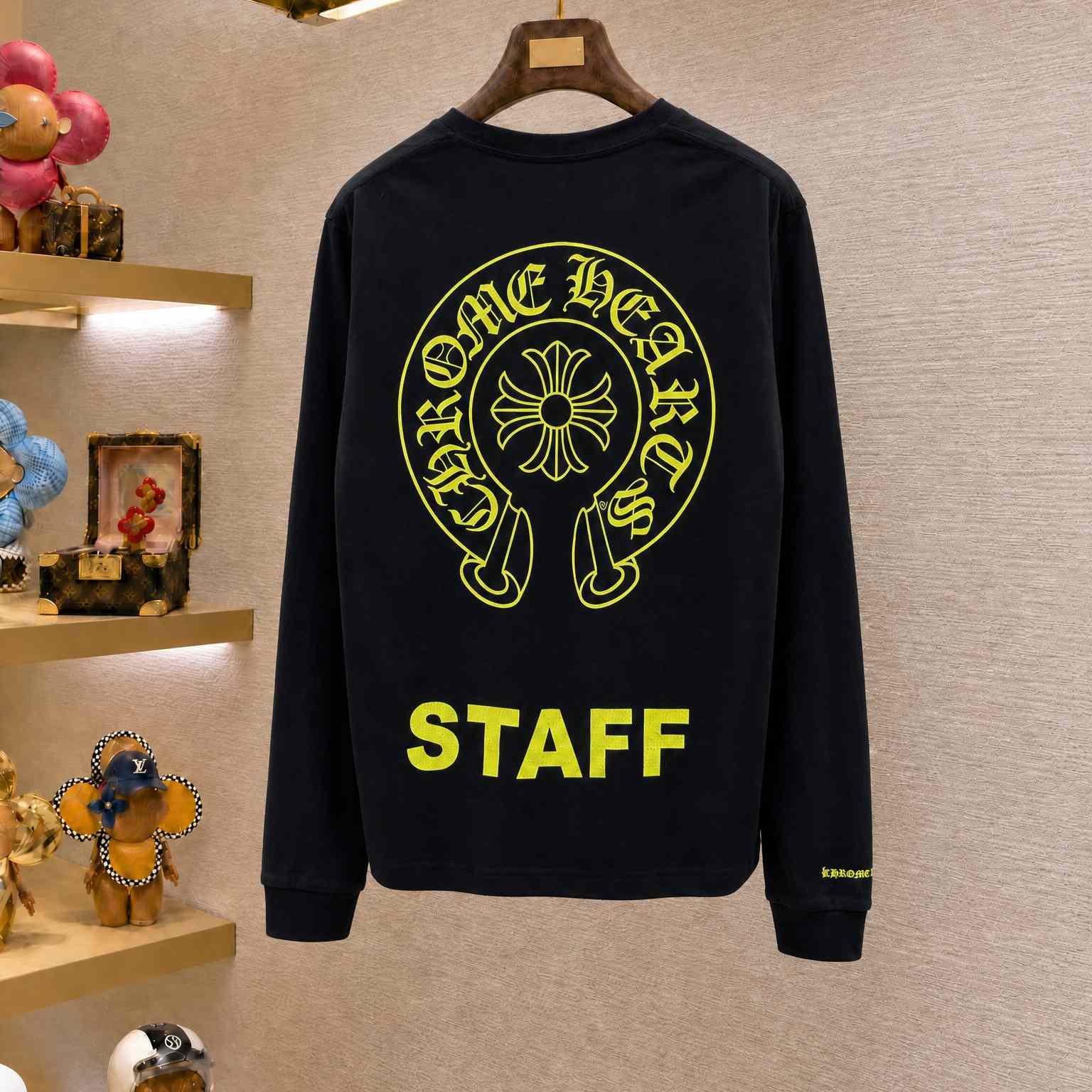 Chrome Hearts Yellow Staff Long Sleeve T-Shirt - DesignerGu