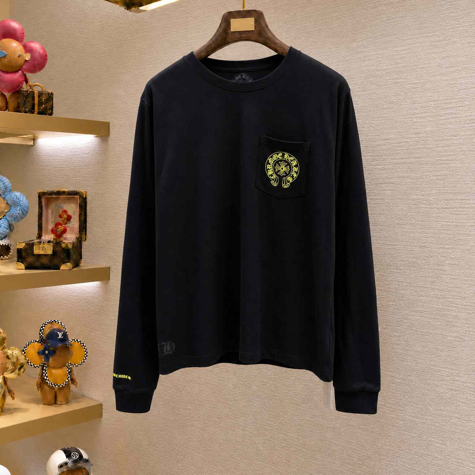 Chrome Hearts Yellow Staff Long Sleeve T-Shirt - DesignerGu
