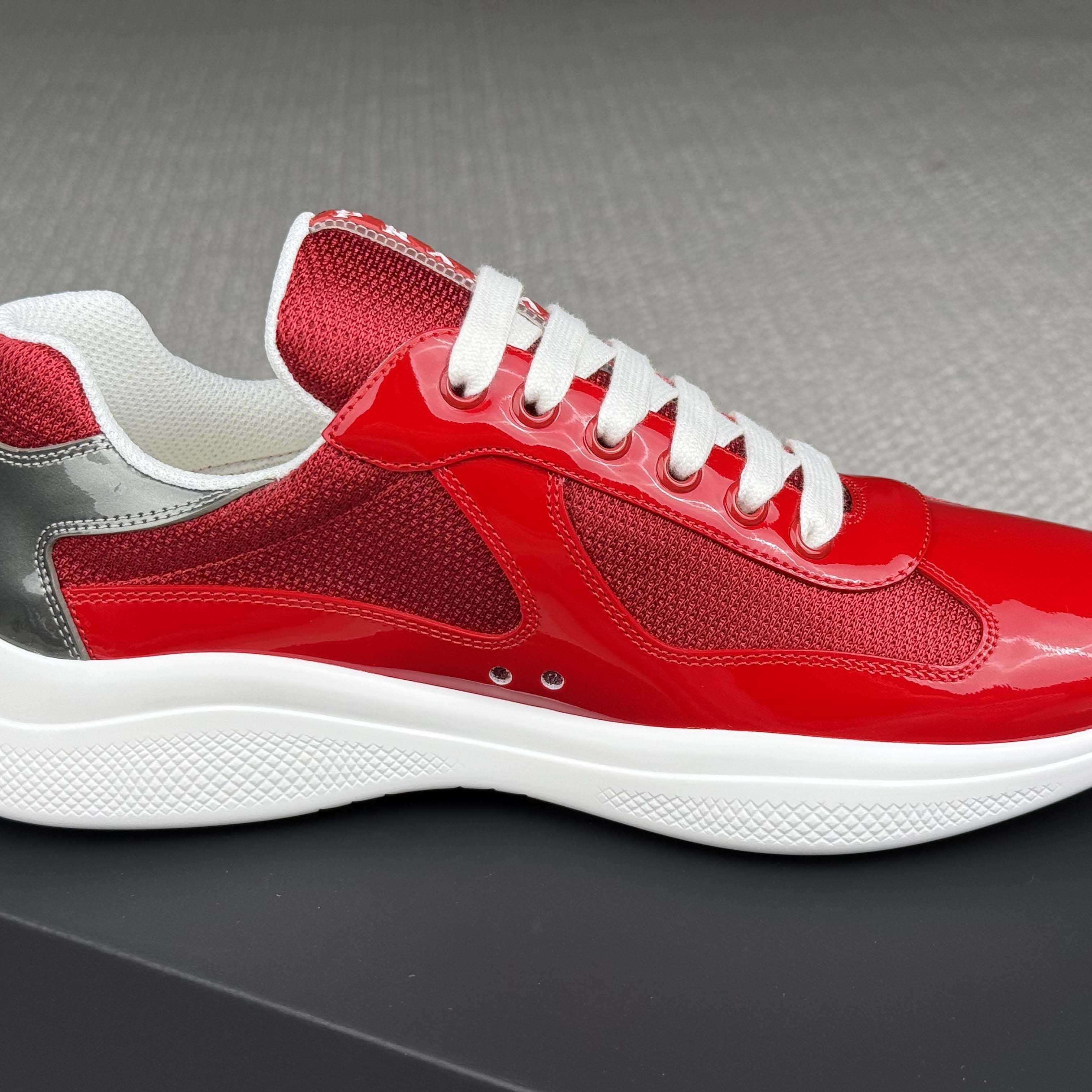 Patent Leather And Technical Fabric Prada America's Cup Sneakers（upon uk size） - DesignerGu