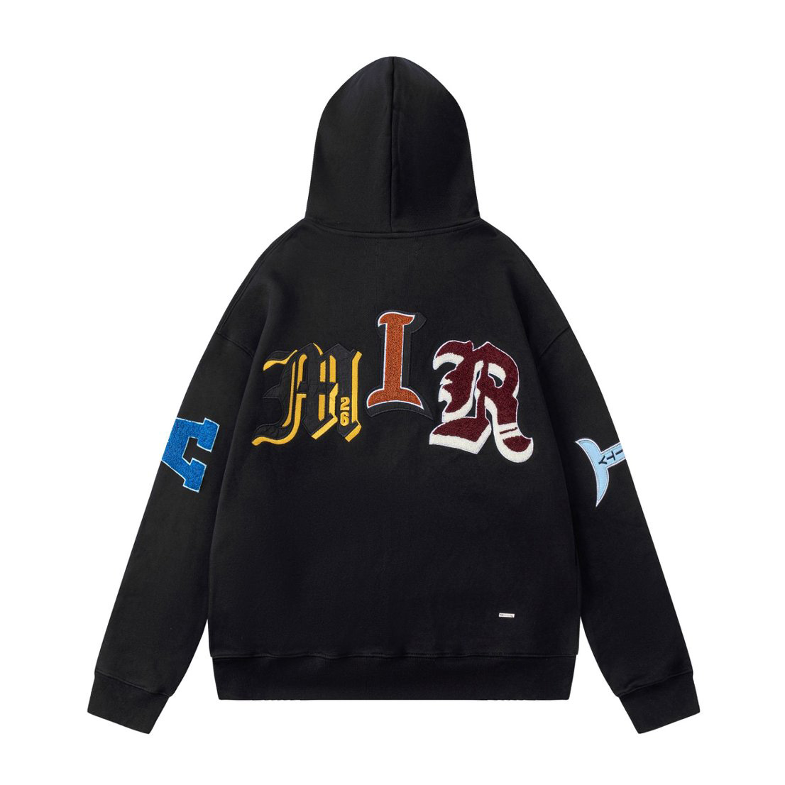 Amiri Logo Patch Zip Up Hoodie - DesignerGu