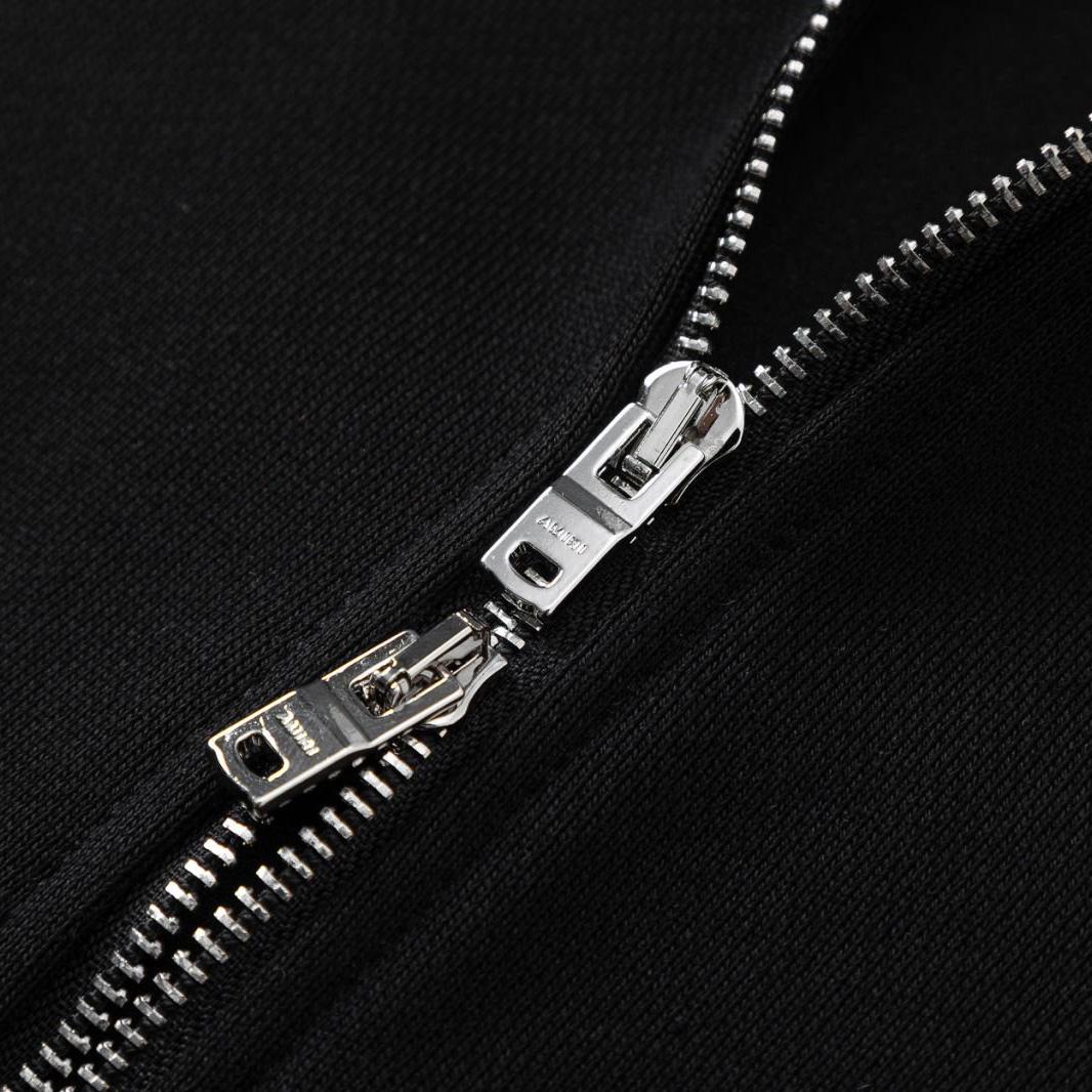 Amiri Logo Patch Zip Up Hoodie - DesignerGu