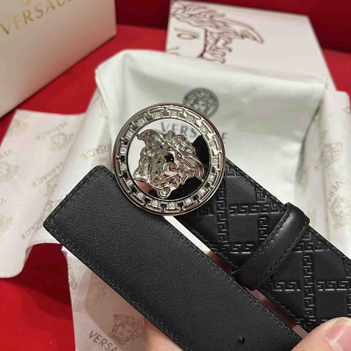 Versace Leather Belt   - DesignerGu
