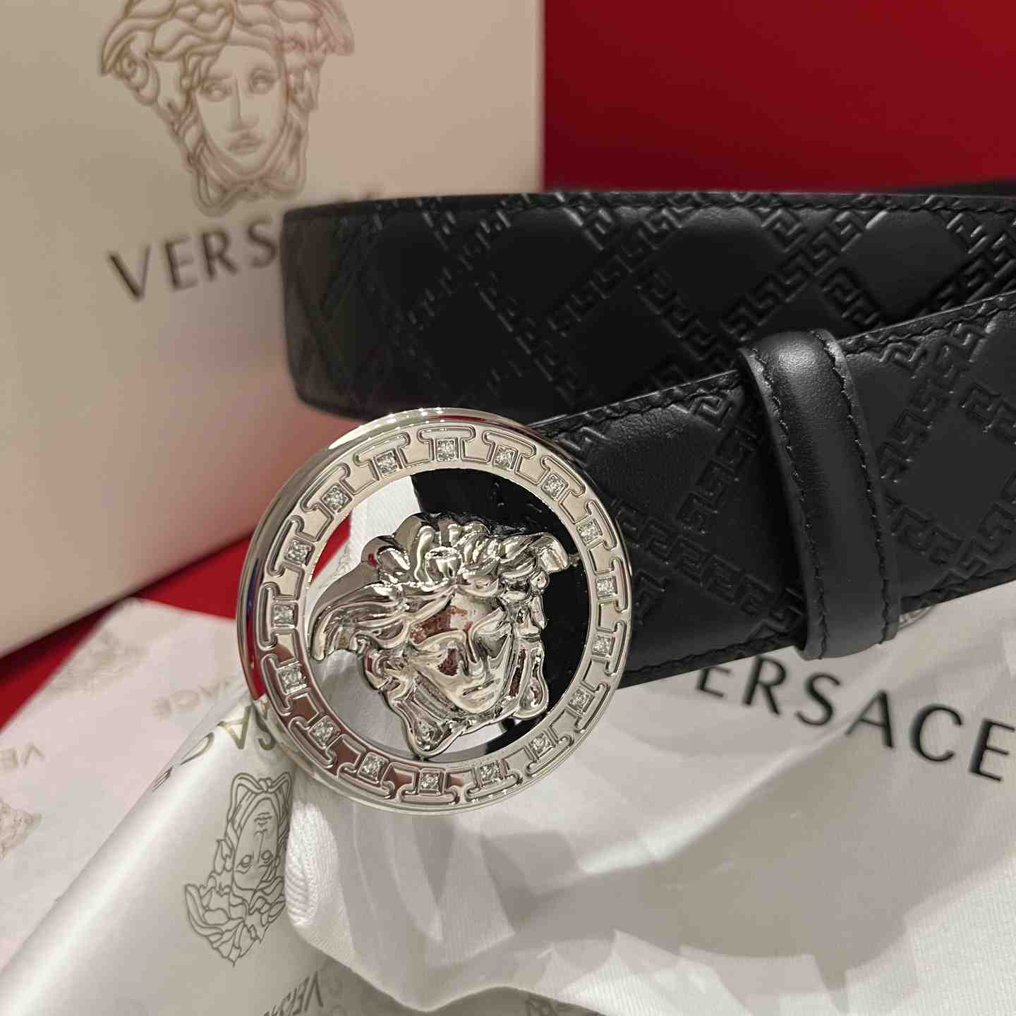 Versace Leather Belt   - DesignerGu