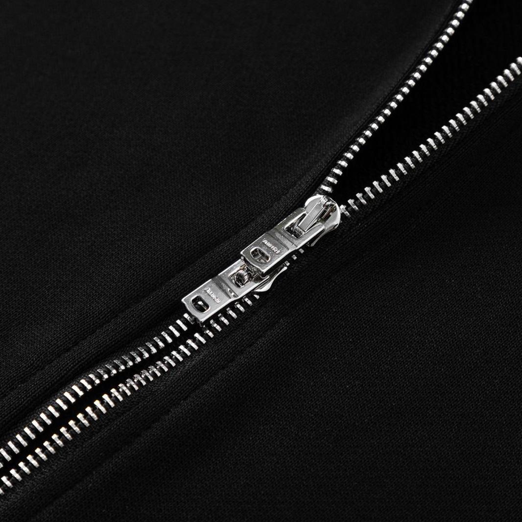 Amiri Logo Detail Zip Up Hoodie - DesignerGu