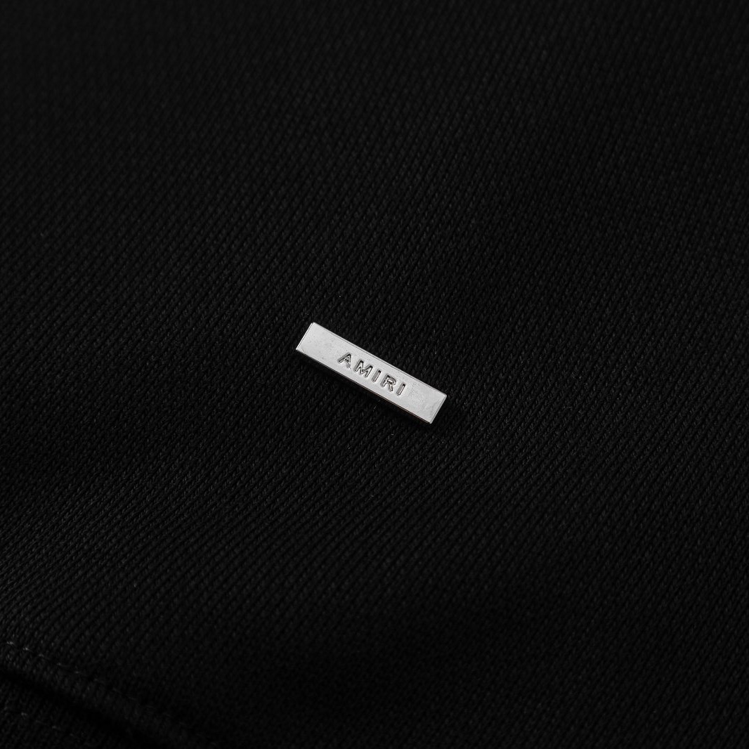 Amiri Logo Detail Zip Up Hoodie - DesignerGu