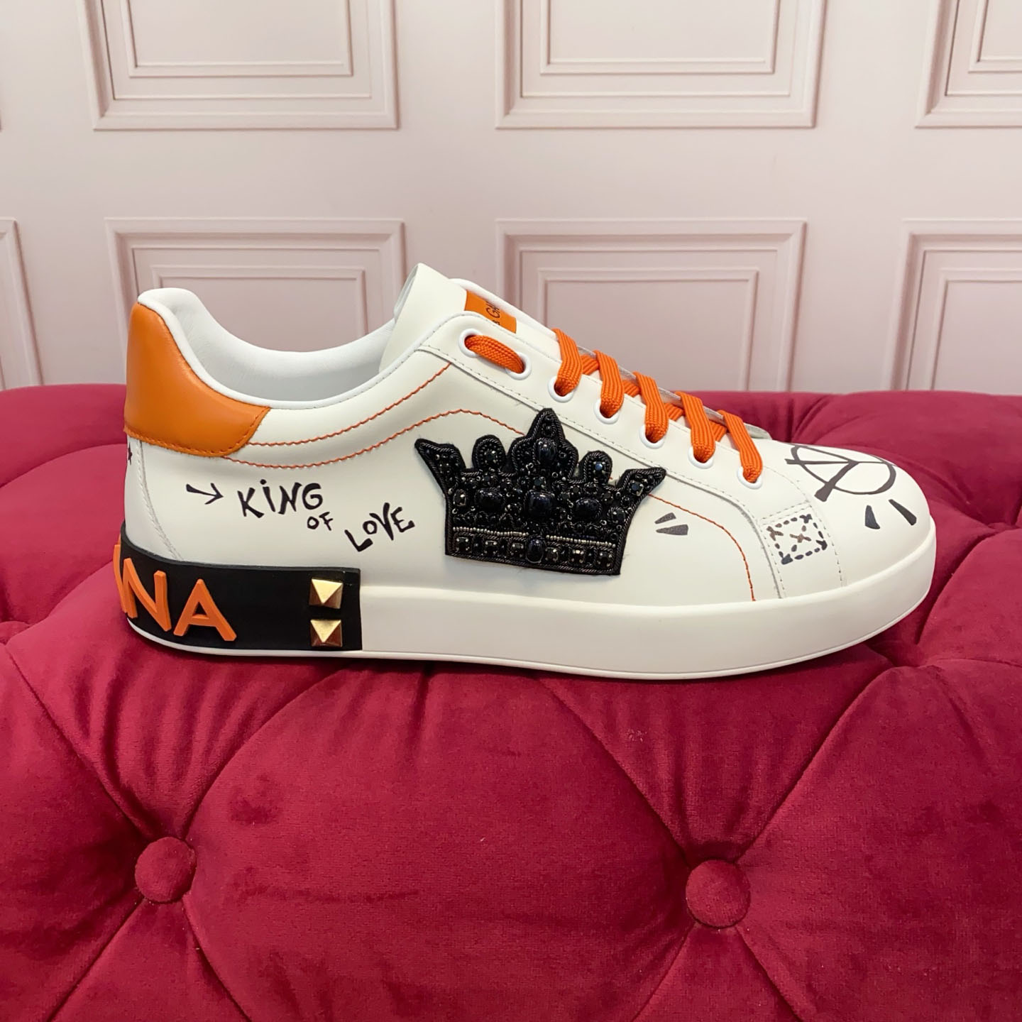 Dolce & Gabbana Portofino Nappa Calfskin Sneakers - DesignerGu